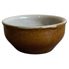 1960s Mid-Century Modern French Brown Ceramic Small Bowl