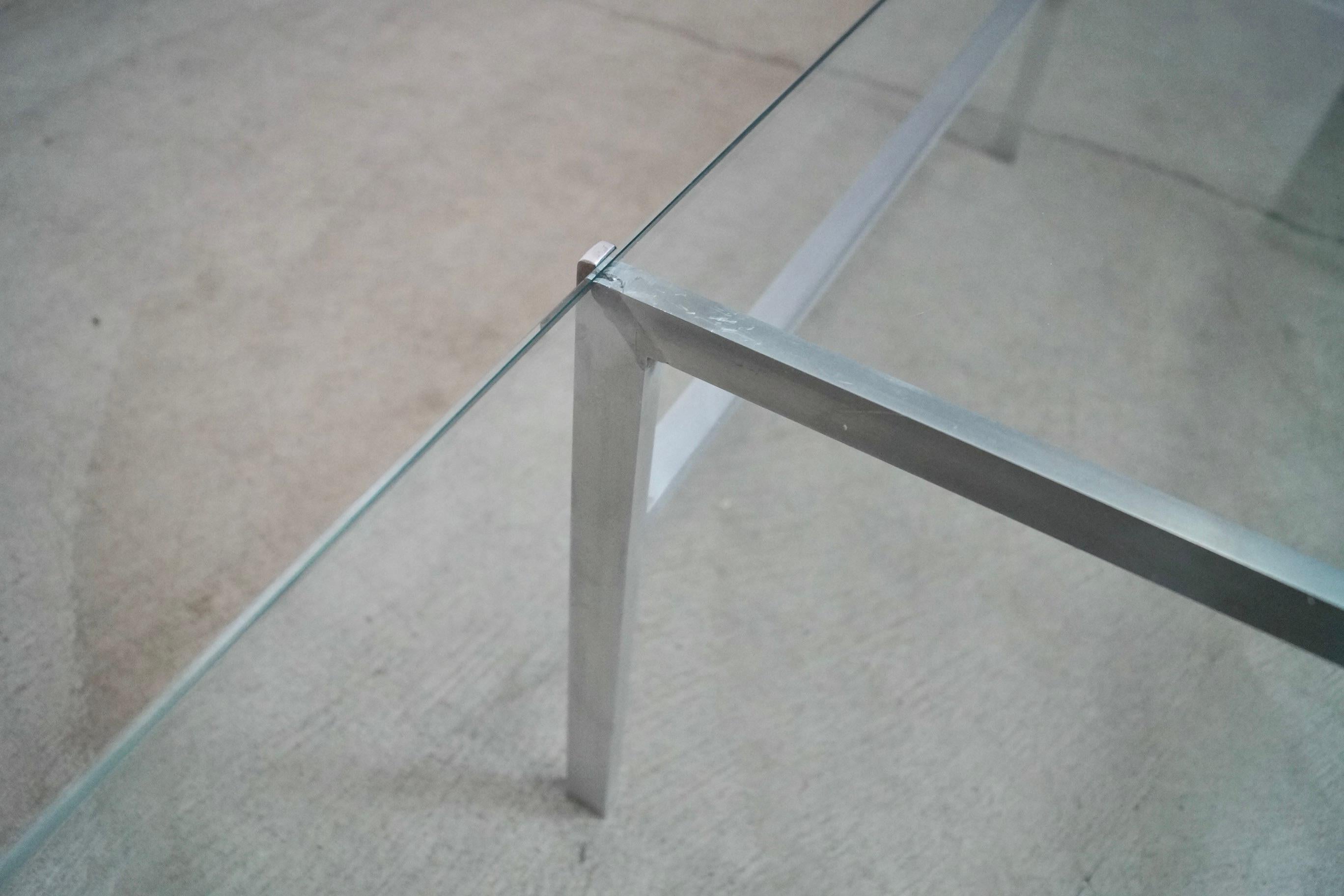 1960's Mid-Century Modern Gerald McCabe Style Aluminum & Glass Coffee Table 15