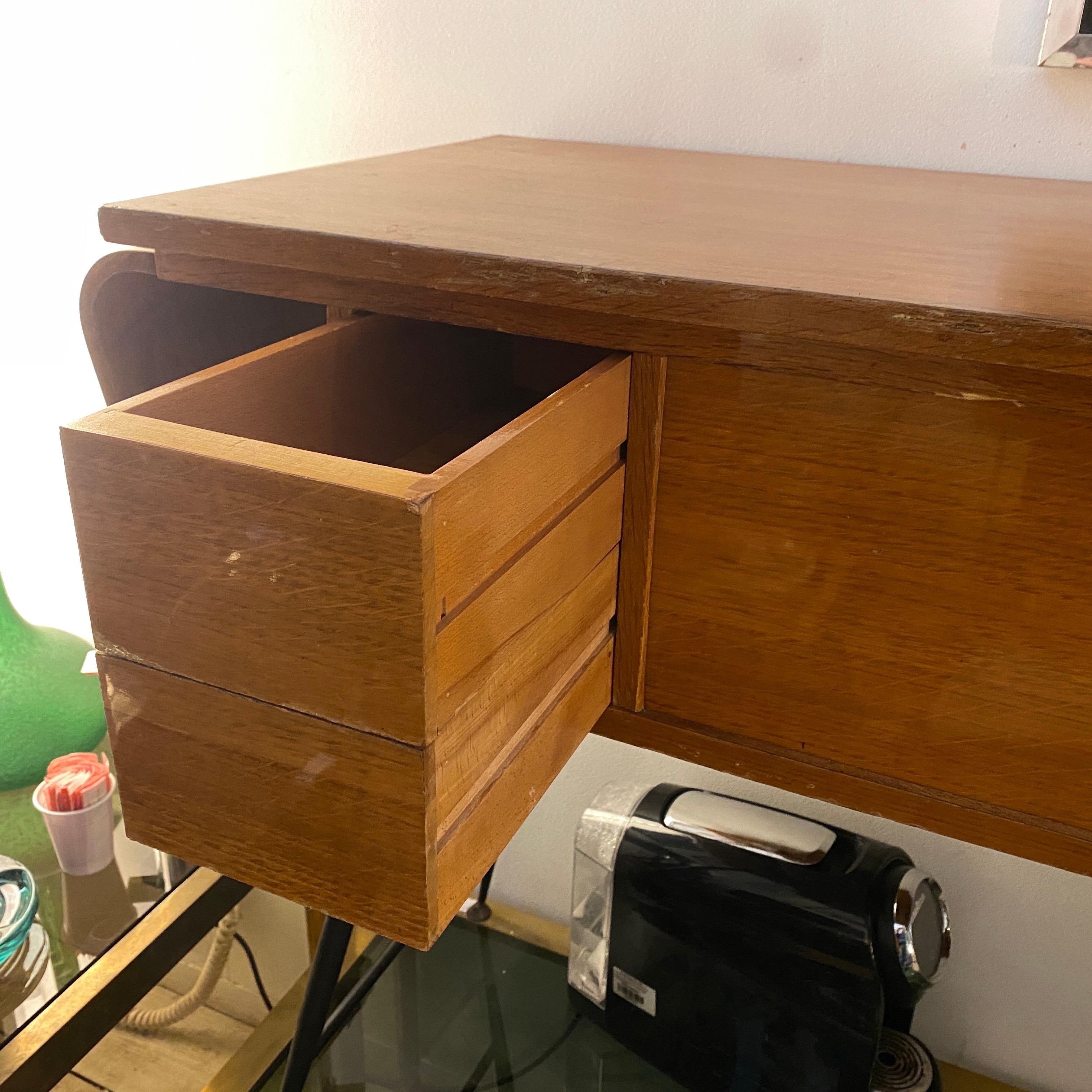 mid century singer sewing table