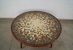 1960's Mid-Century Modern Gordon & Jane Martz Mosaic Tile & Walnut Coffee Table