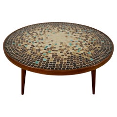 1960's Mid-Century Modern Gordon & Jane Martz Mosaic Tile & Walnut Coffee Table