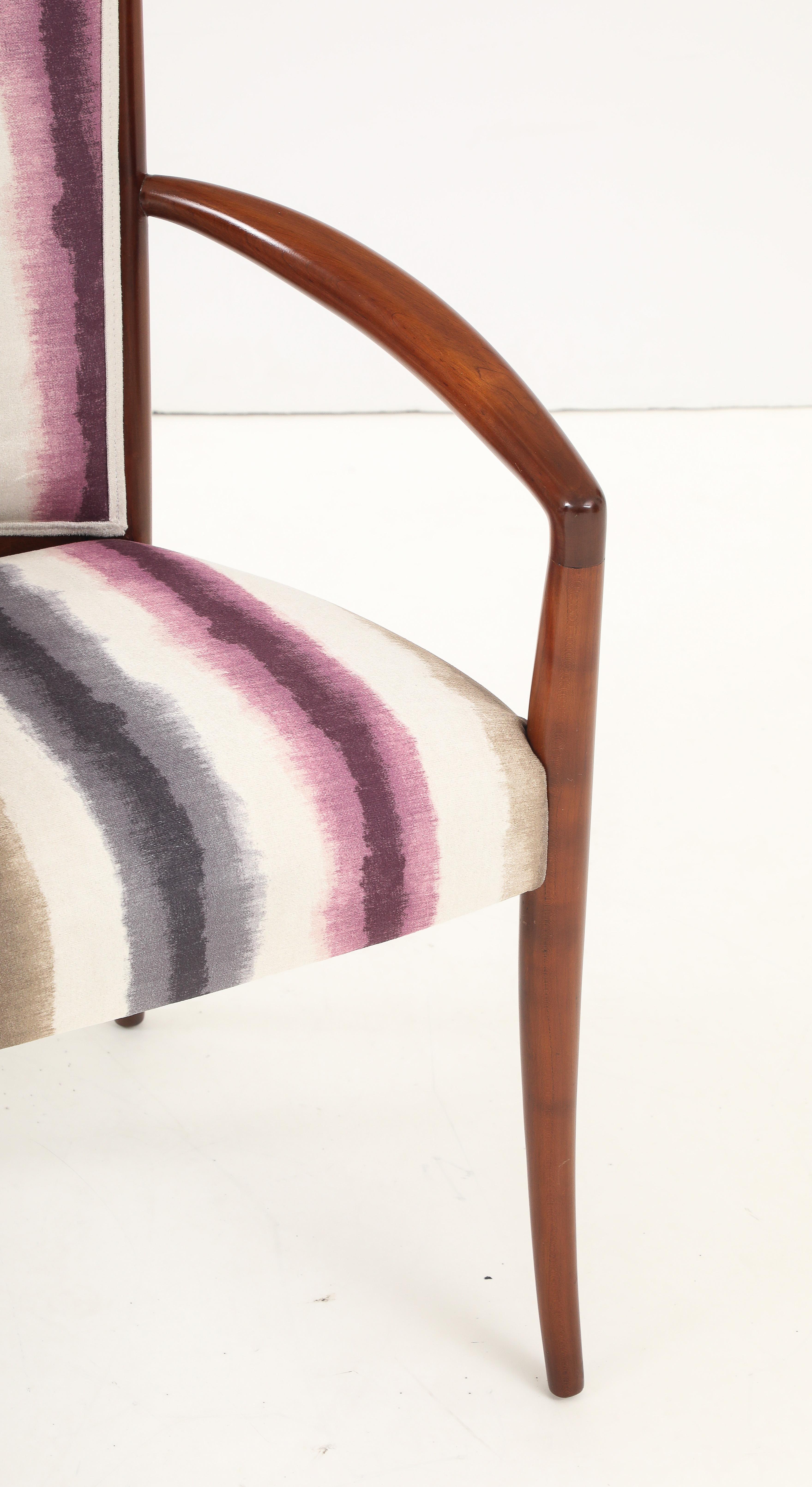 1960's Mid Century Modern Hohe Rückenlehne Italienisch Esszimmerstühle Satz von 6 (Mitte des 20. Jahrhunderts) im Angebot