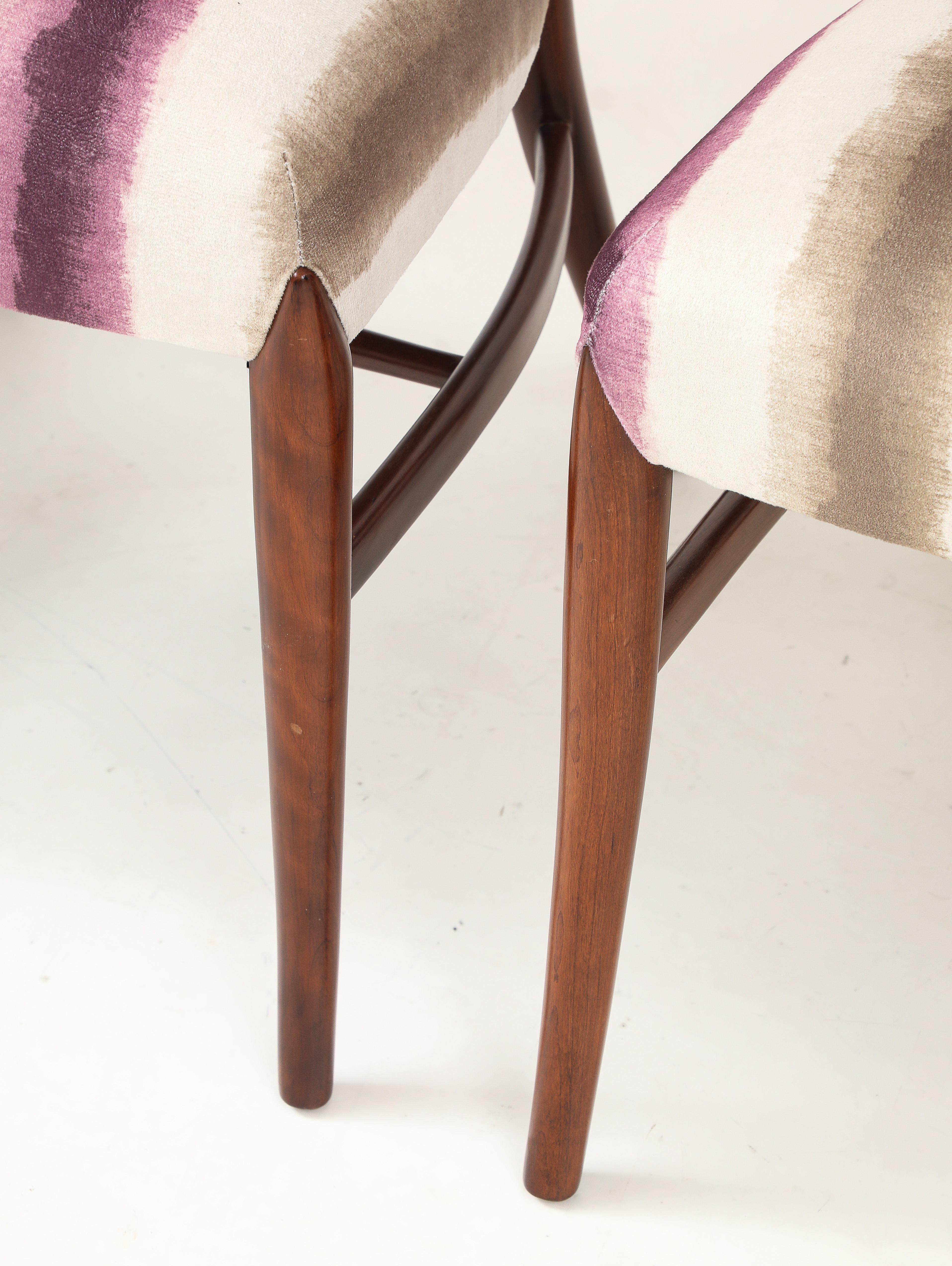 1960's Mid Century Modern Hohe Rückenlehne Italienisch Esszimmerstühle Satz von 6 im Angebot 3