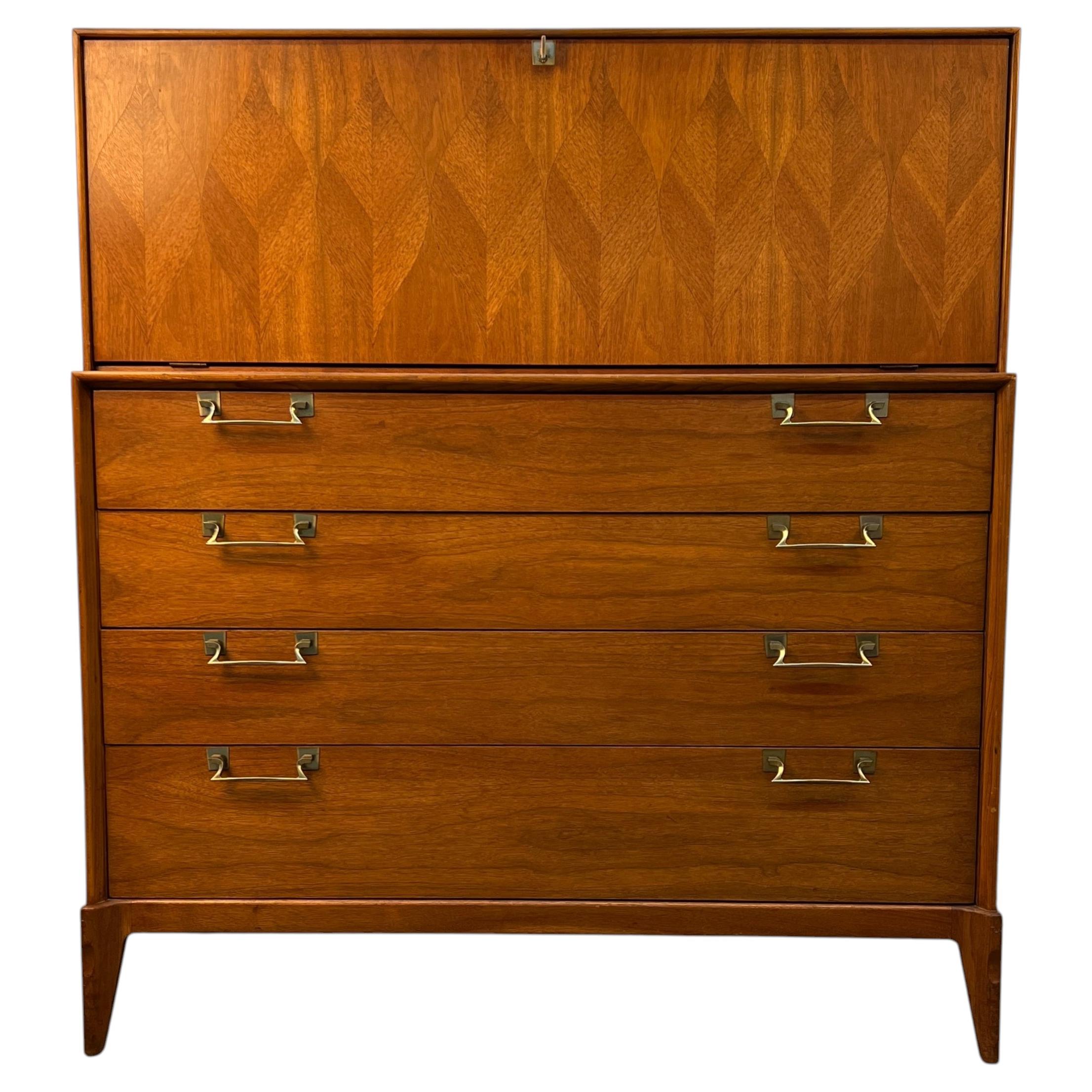 1960s Mid-Century Modern Highboy Dresser by Red Lion Table Co Inc.