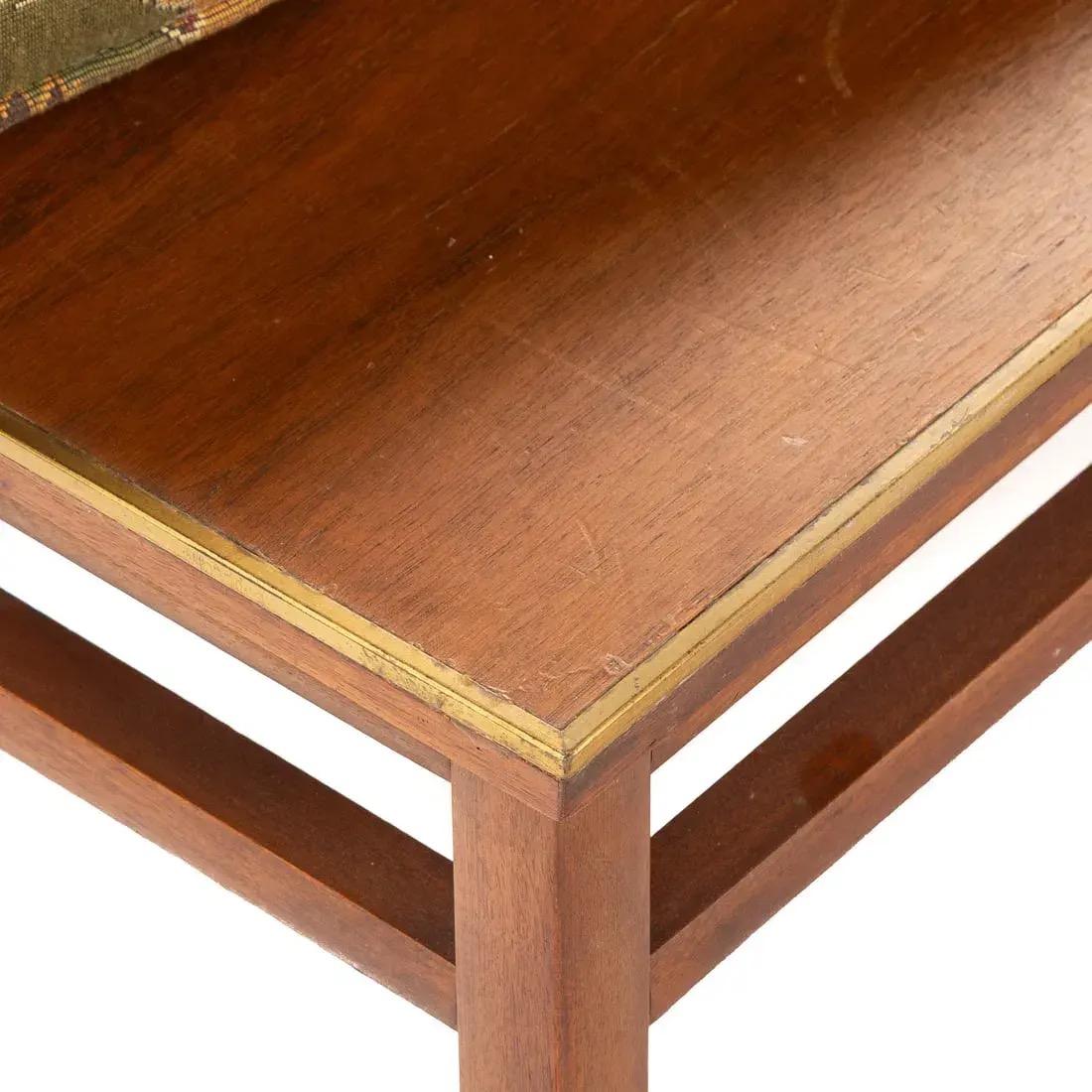 1960s Mid-Century Modern Imperial Furniture Walnut Bench With Tufted Cushion In Good Condition For Sale In Elkton, MD