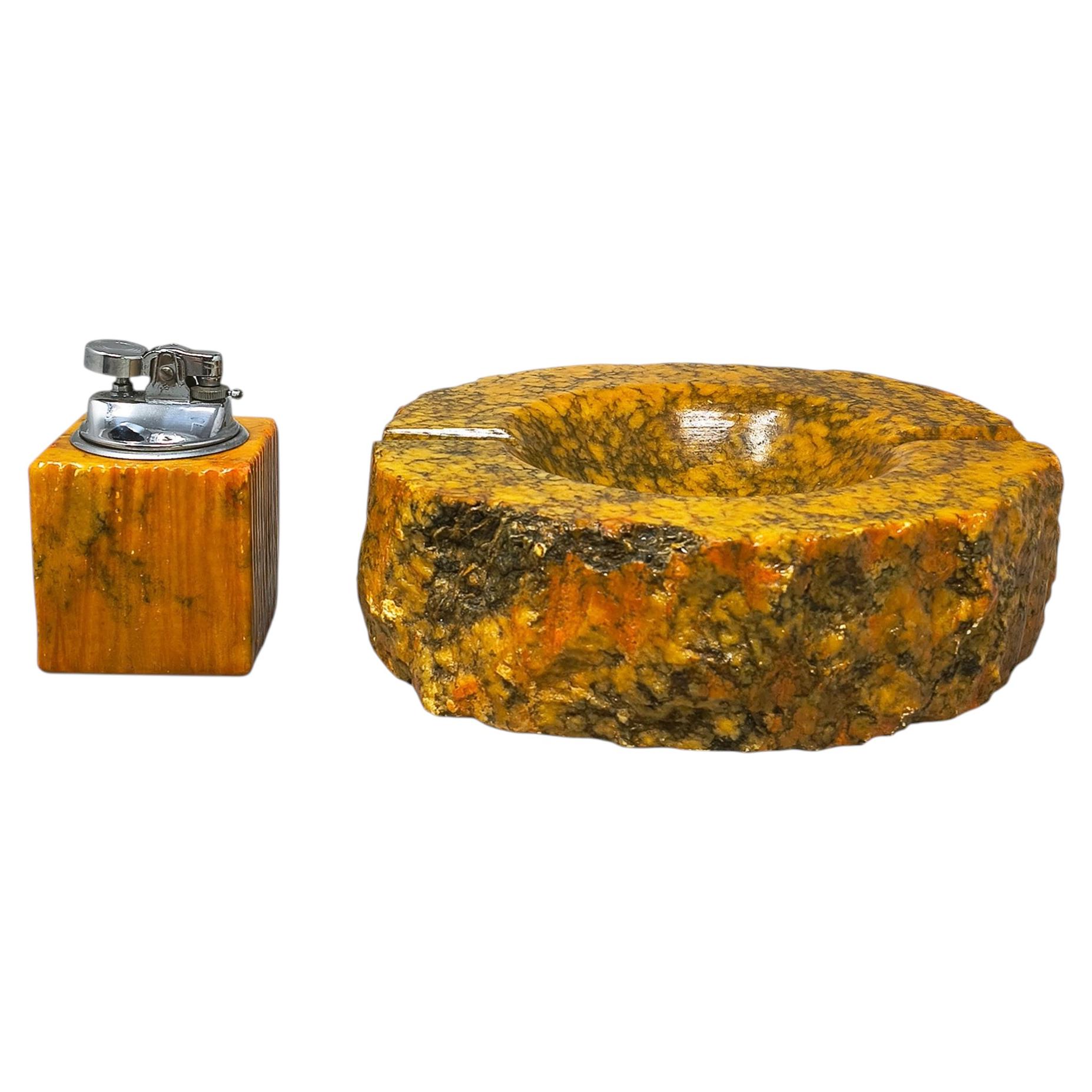 Juego de fumar de alabastro italiano moderno de mediados de siglo de 1960 de Romano Bianchi en venta