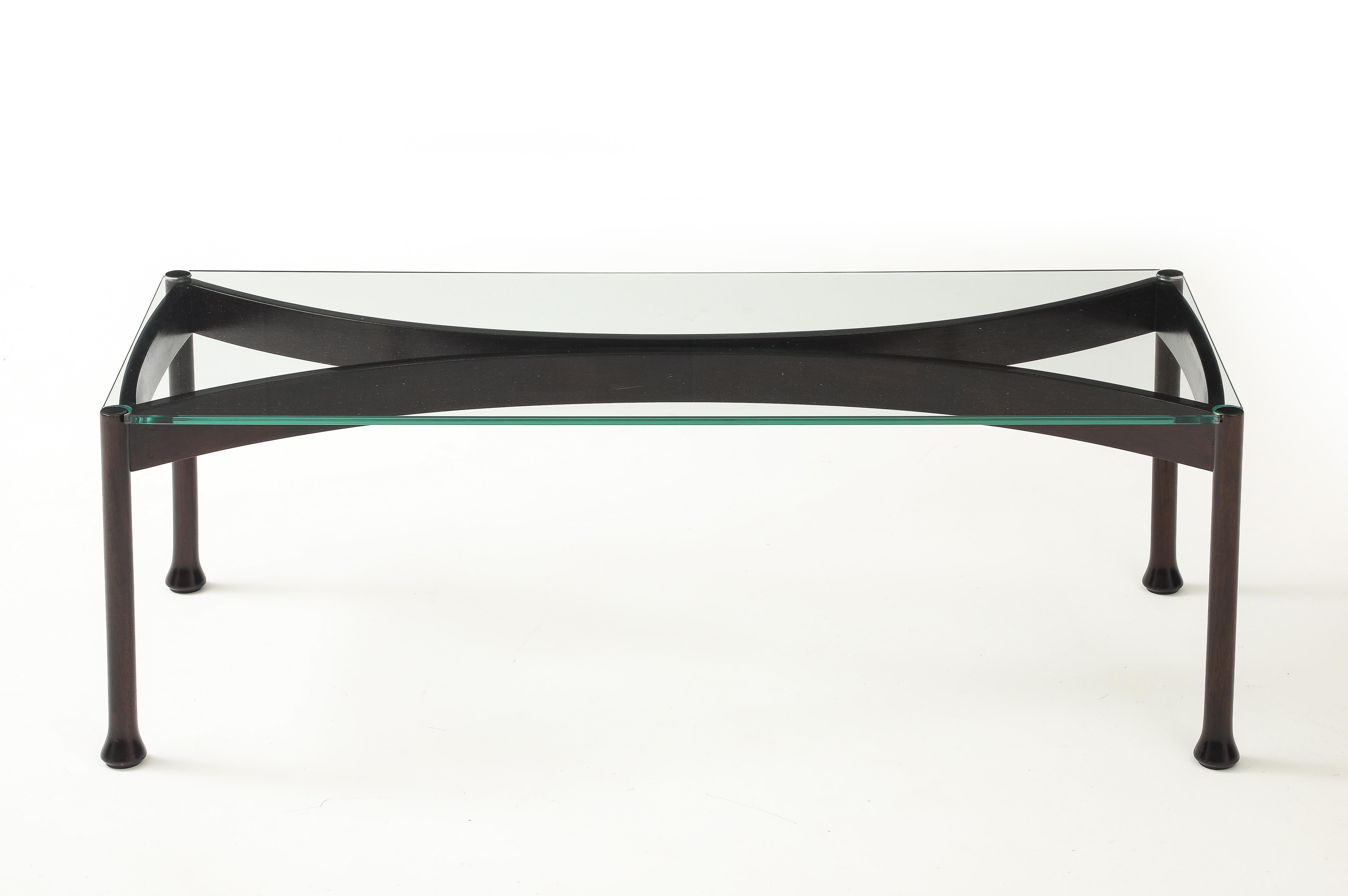 Table basse italienne mi-siècle moderne des années 1960 avec plateau en verre en vente 7