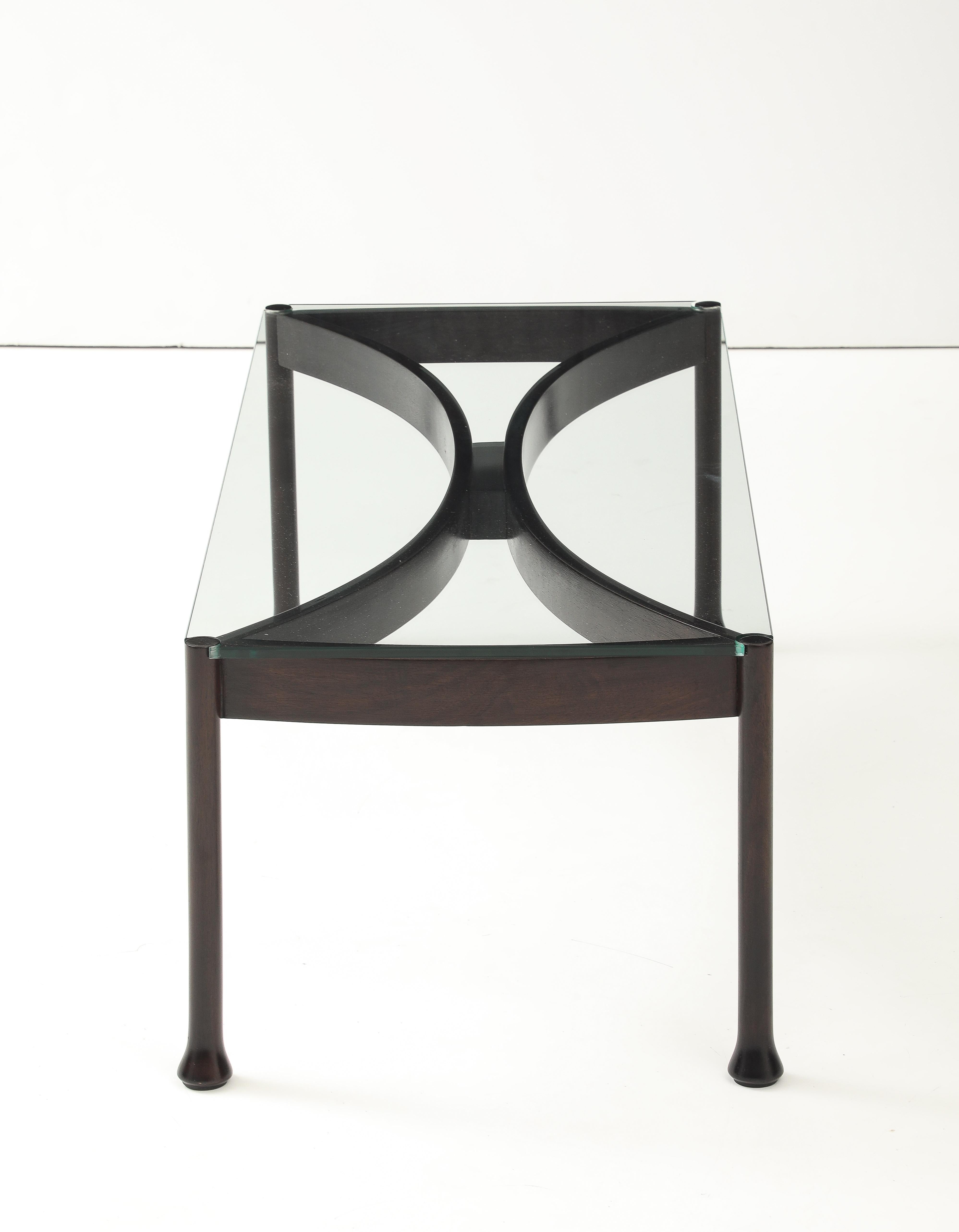 Table basse italienne mi-siècle moderne des années 1960 avec plateau en verre en vente 11