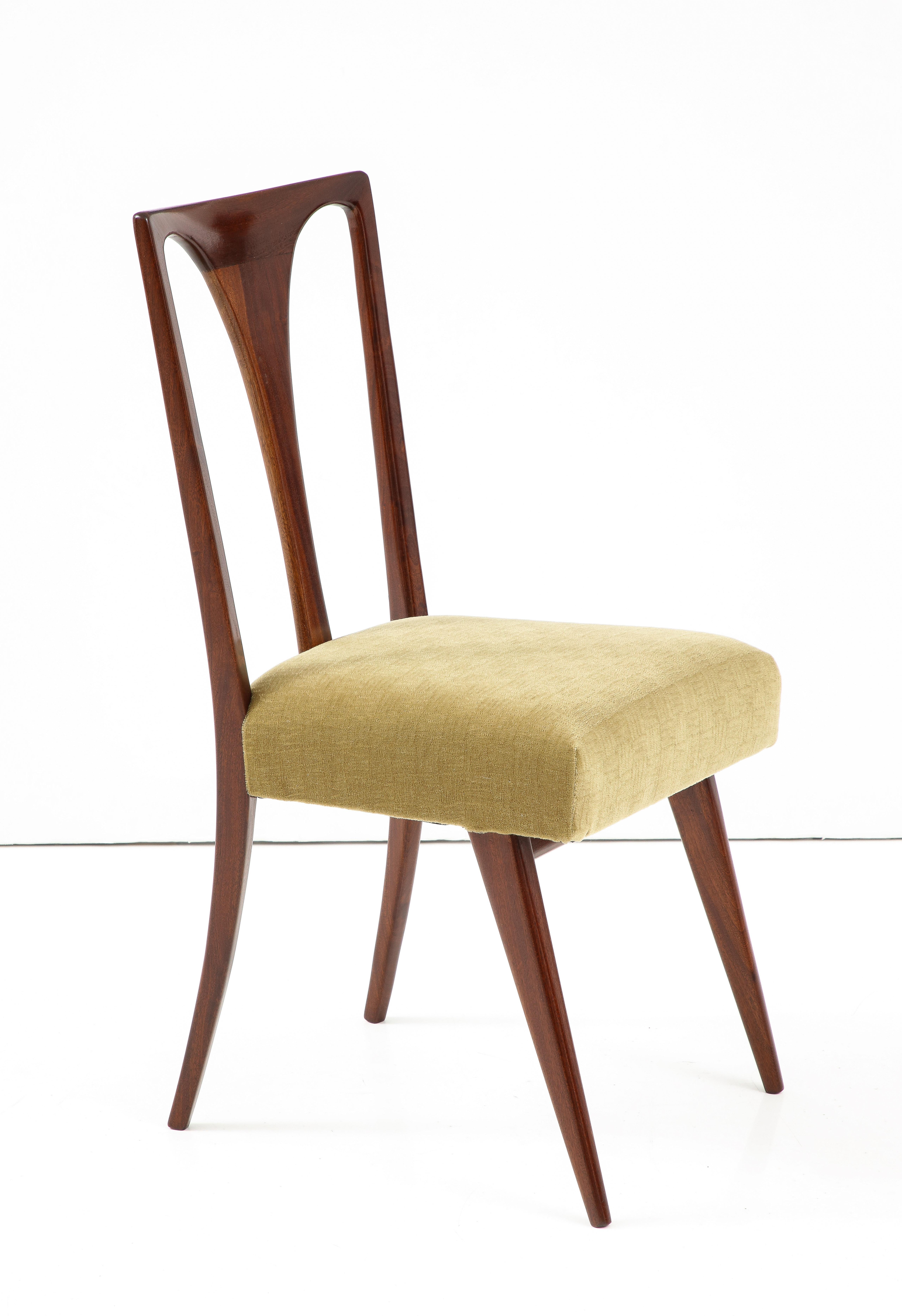 1960's Mid-Century Modern Italian Dining Chairs In The Style Of Carlo De Carli 8