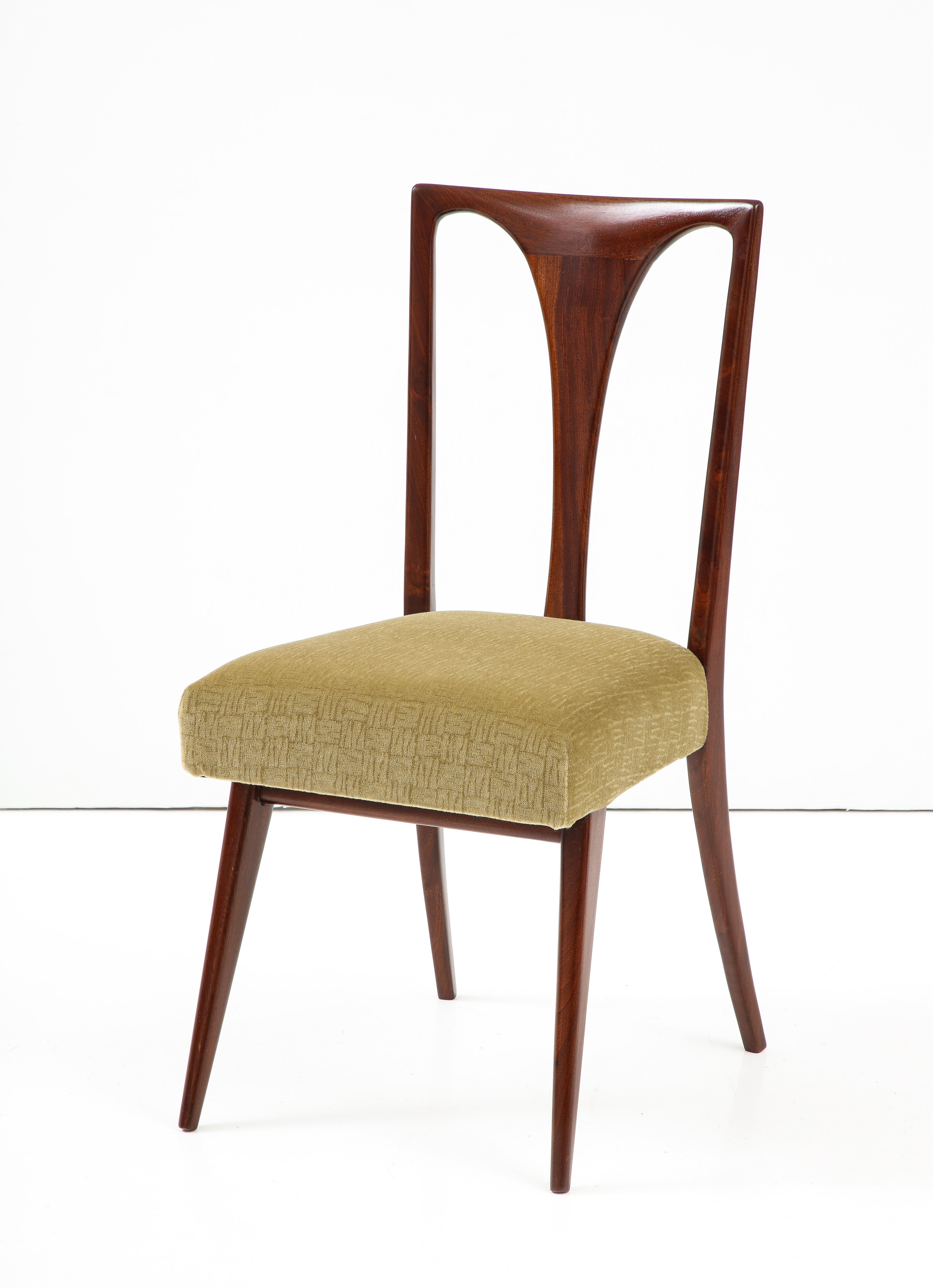 1960's Mid-Century Modern Italian Dining Chairs In The Style Of Carlo De Carli 1