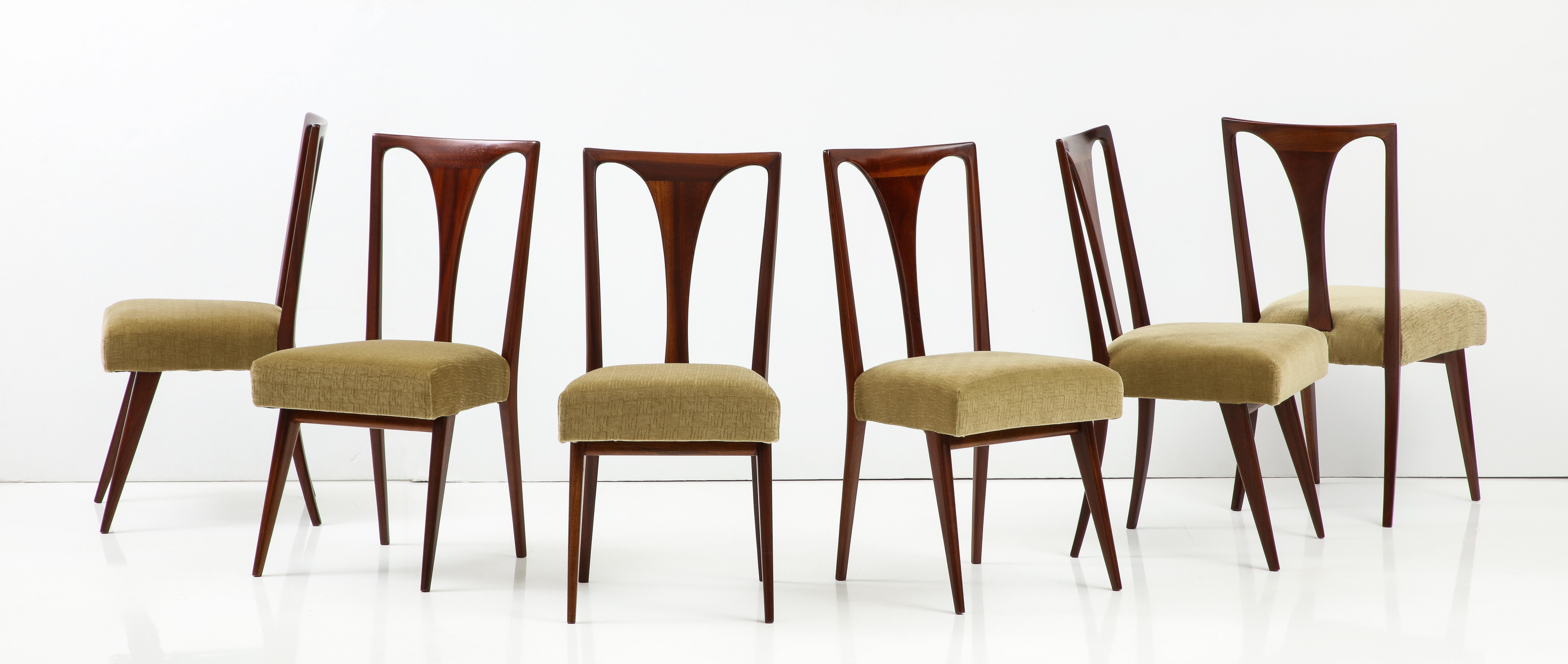 1960's Mid-Century Modern Italian Dining Chairs In The Style Of Carlo De Carli 3