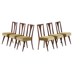 1960's Mid-Century Modern Italian Dining Chairs In The Style Of Carlo De Carli
