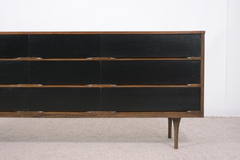 1960's Mid-Century Modern Lacquered Chest of Drawers In Good Condition For Sale In Los Angeles, CA