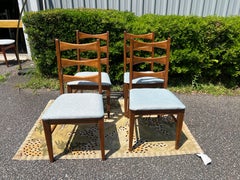 1960s Mid-Century Modern Lane Rhythm Style Dining Chairs - Set of 4