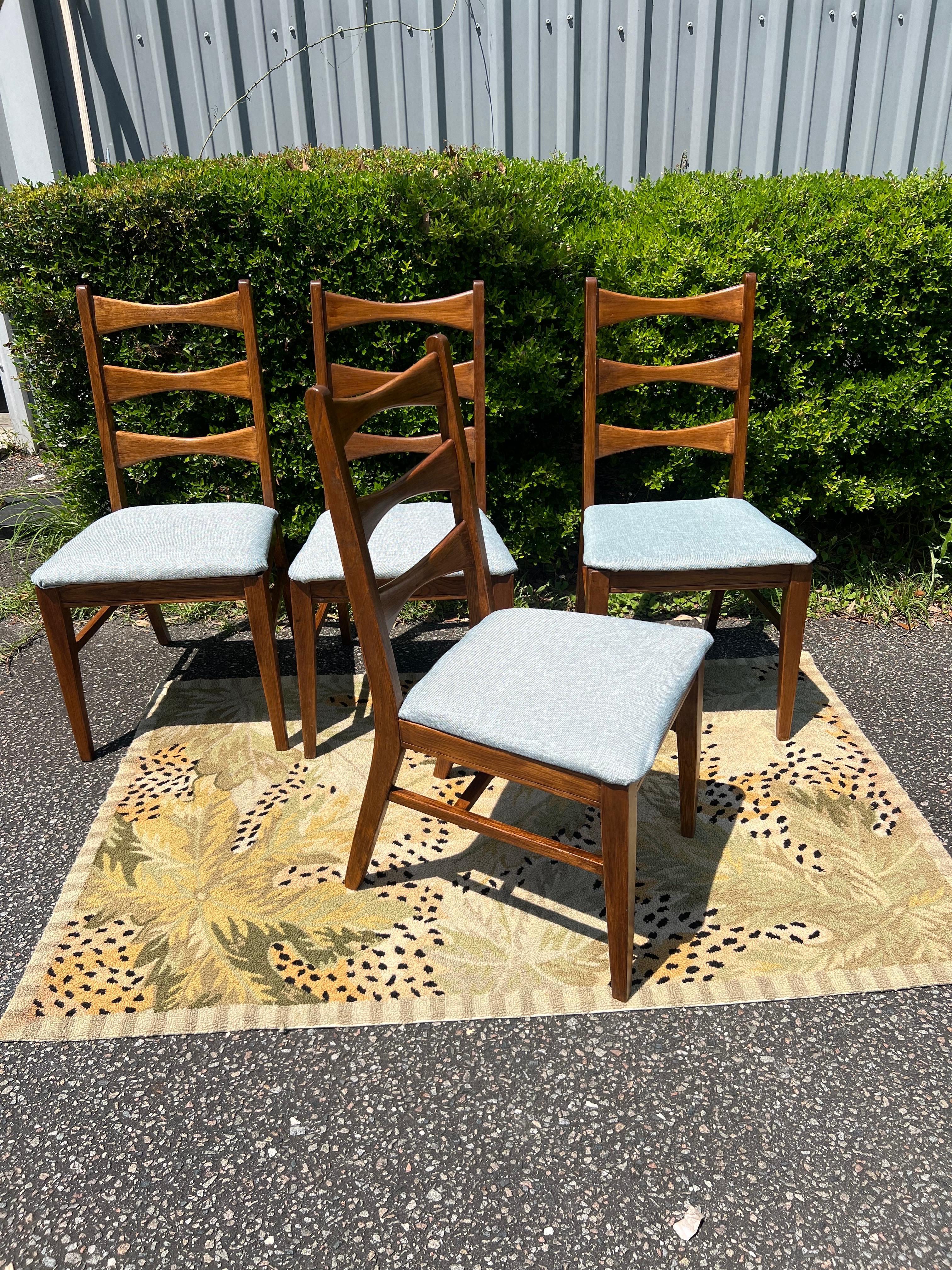 American 1960s Mid-Century Modern Lane Rhythm Style Dining Chairs - Set of 4