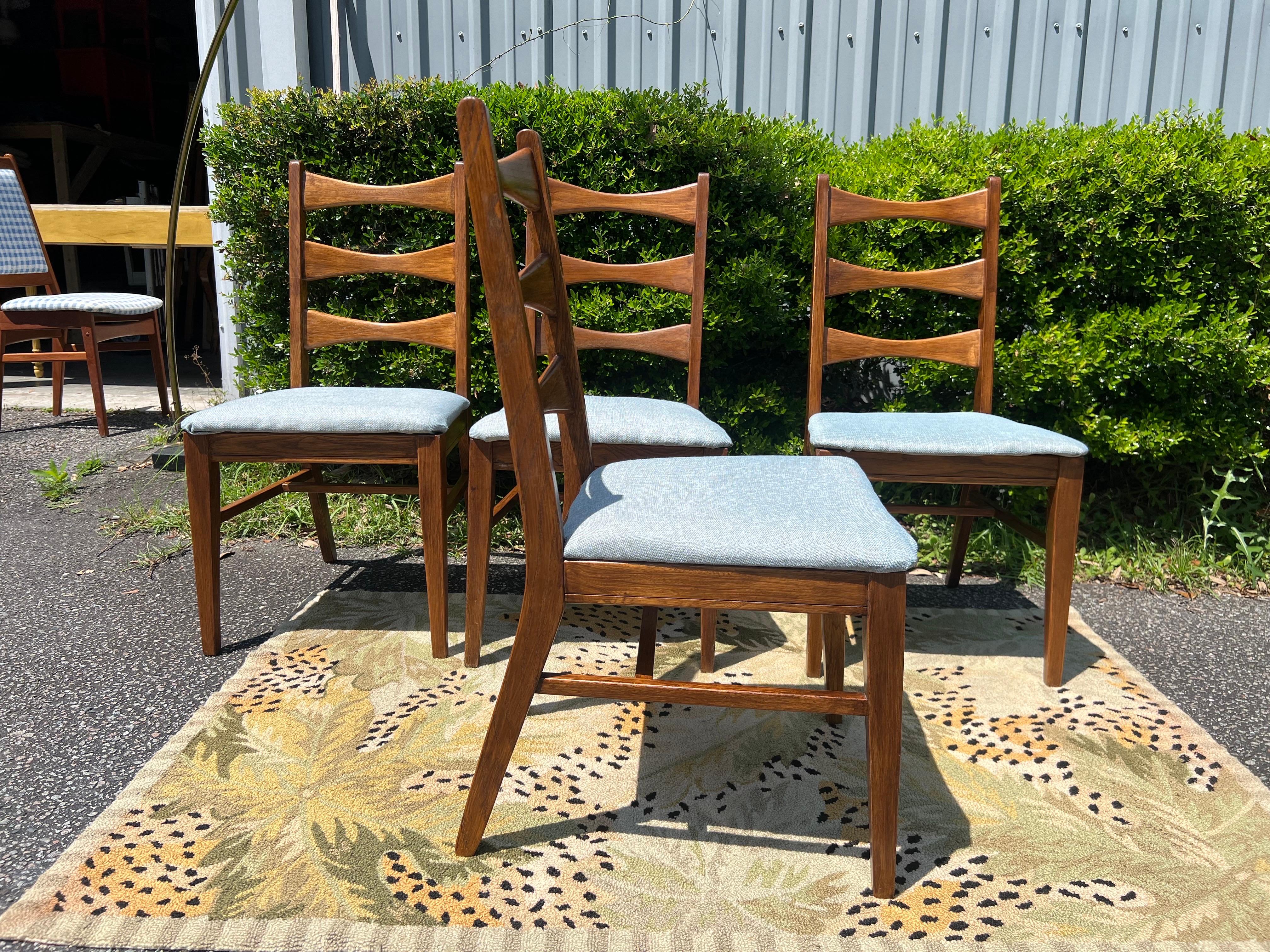 American 1960s Mid-Century Modern Lane Rhythm Style Dining Chairs - Set of 4