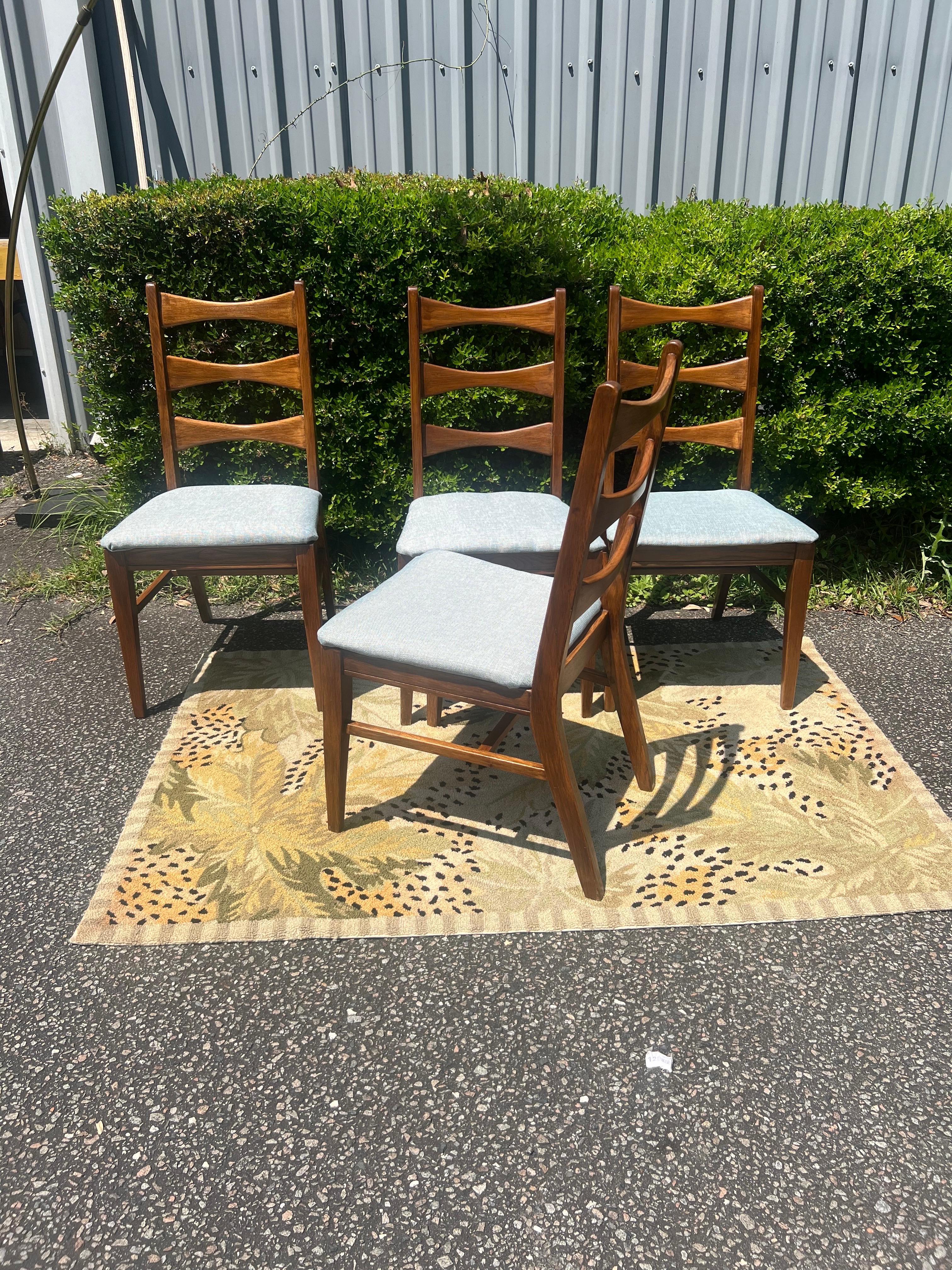 1960s Mid-Century Modern Lane Rhythm Style Dining Chairs - Set of 4 1