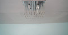 1960's Mid-Century Modern Lightolier Flush Mount Ceiling Light Fixture