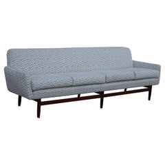 1960's Mid-Century Modern Long Danish Teak Base Sofa