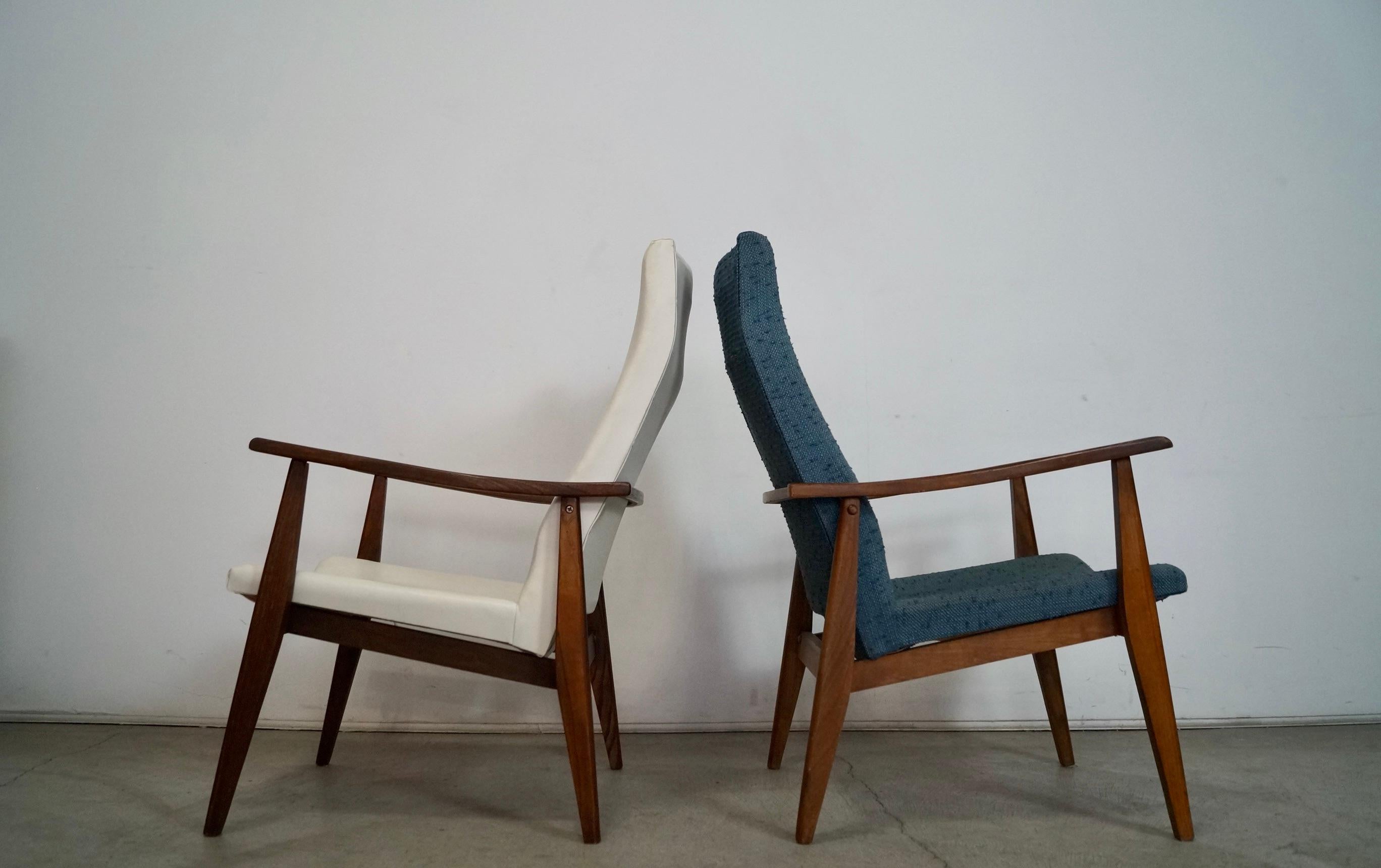 Mid-20th Century 1960's Mid-Century Modern Lounge Armchairs - a Pair For Sale