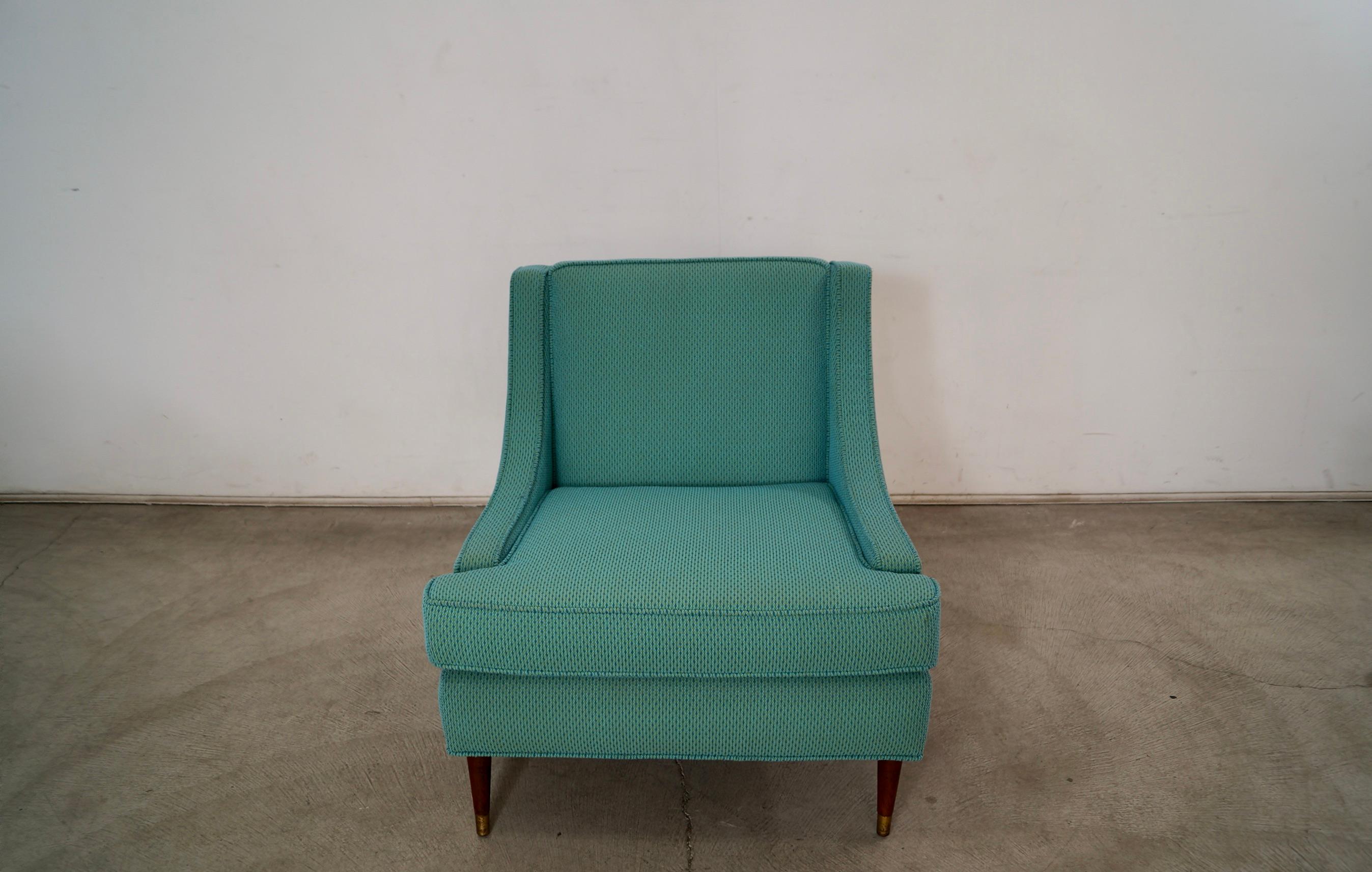 Mid-Century Modern Fauteuil de salon mi-siècle moderne des années 1960 en tissu Knoll en vente