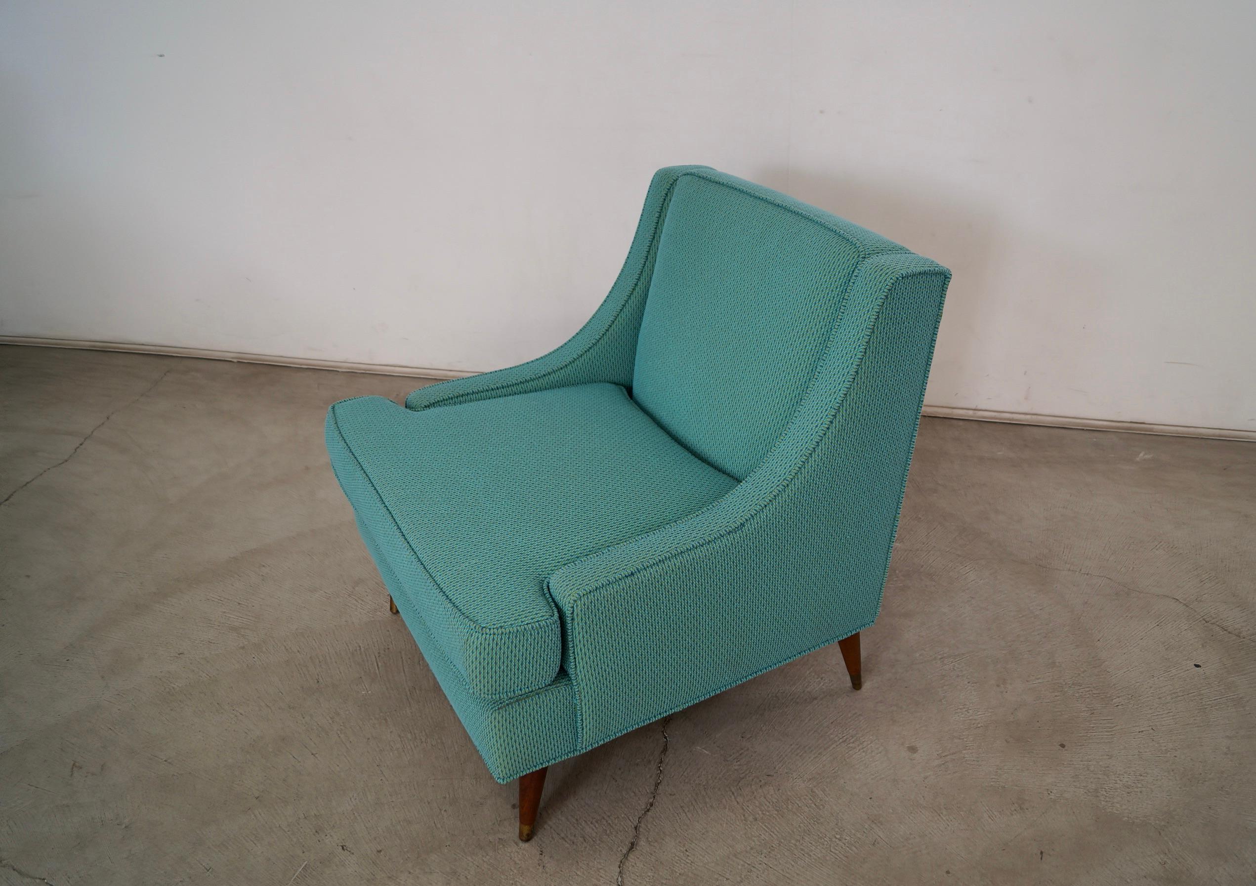 Américain Fauteuil de salon mi-siècle moderne des années 1960 en tissu Knoll en vente