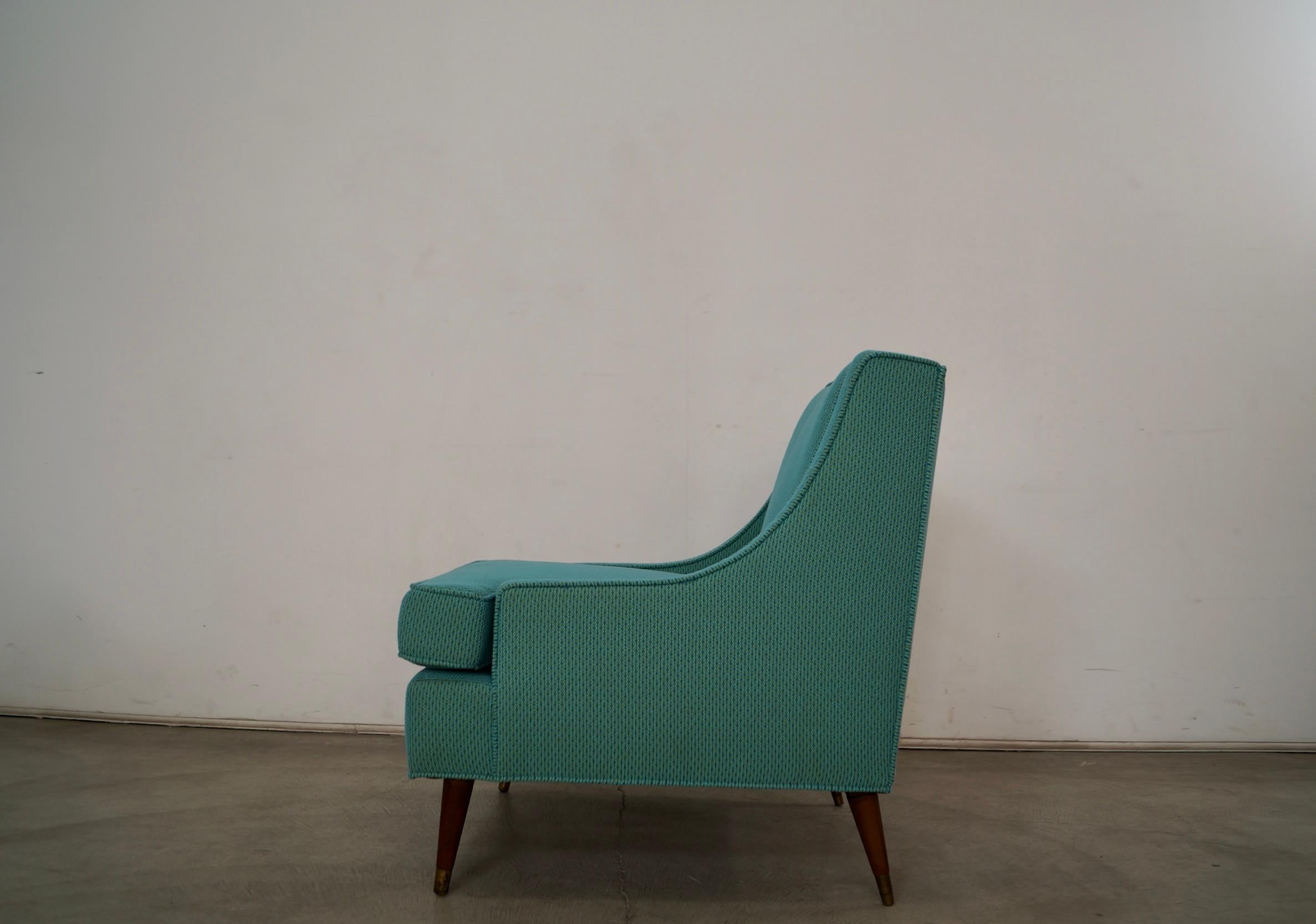 Milieu du XXe siècle Fauteuil de salon mi-siècle moderne des années 1960 en tissu Knoll en vente