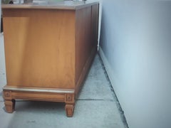 1960's Mid Century Modern Low Sideboard/ Buffet/ Credenza in Orange Brown Tone