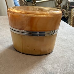 Ovaler italienischer Tischleuchter aus Lucite, MId-Century Modern, 1960er Jahre