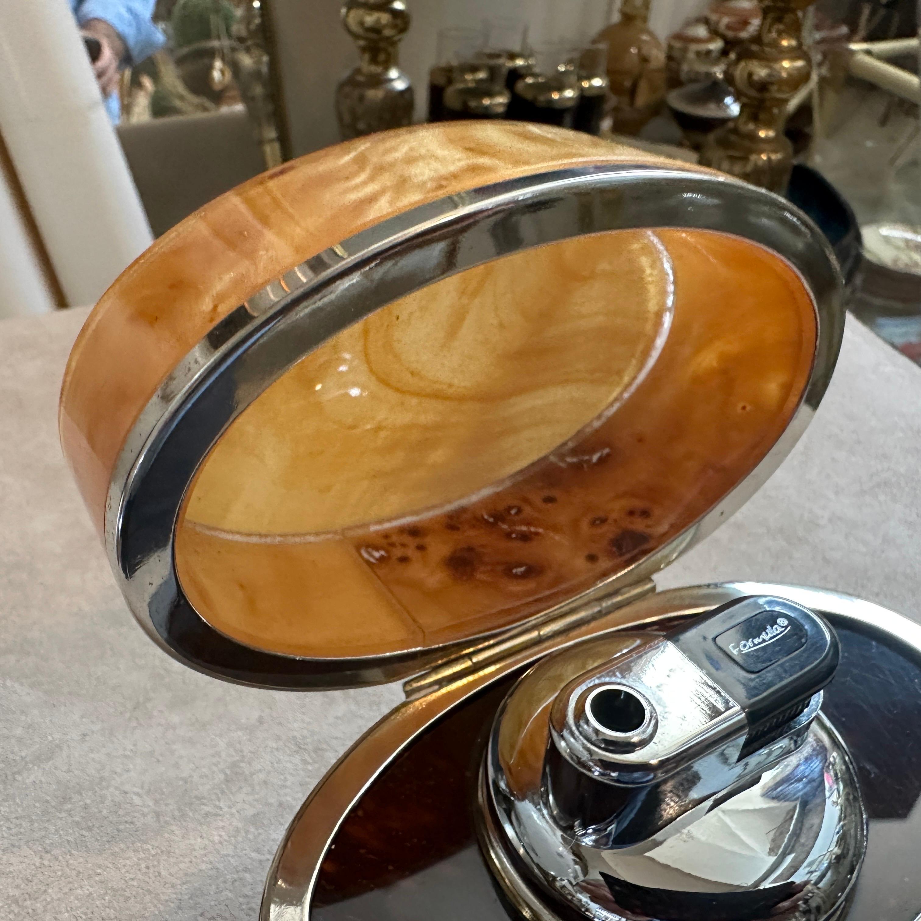20th Century 1960s MId-Century Modern Lucite Oval Italian Table Lighter Lighter