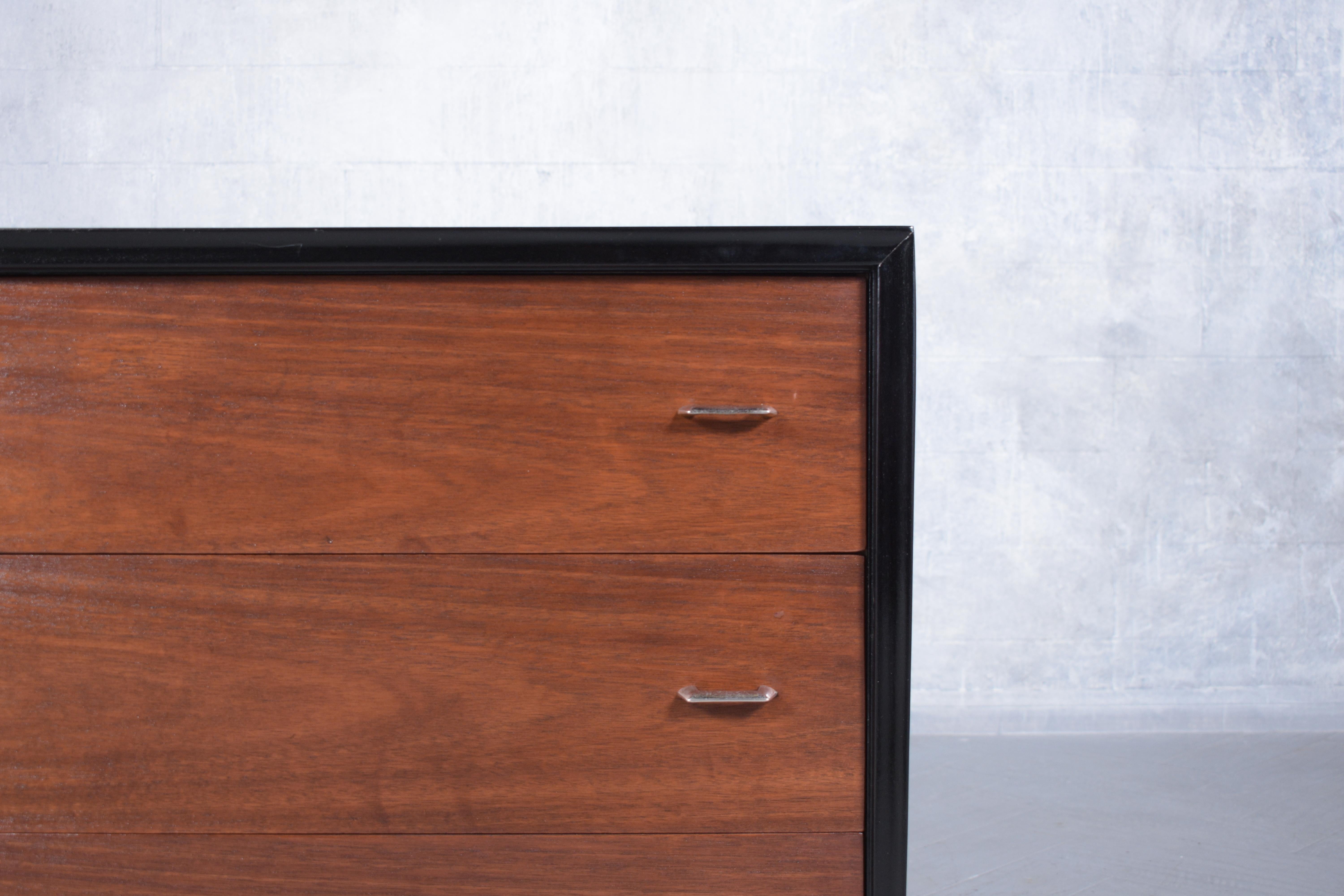 American Restored Vintage 1960s Mid-Century Modern Mahogany Dresser