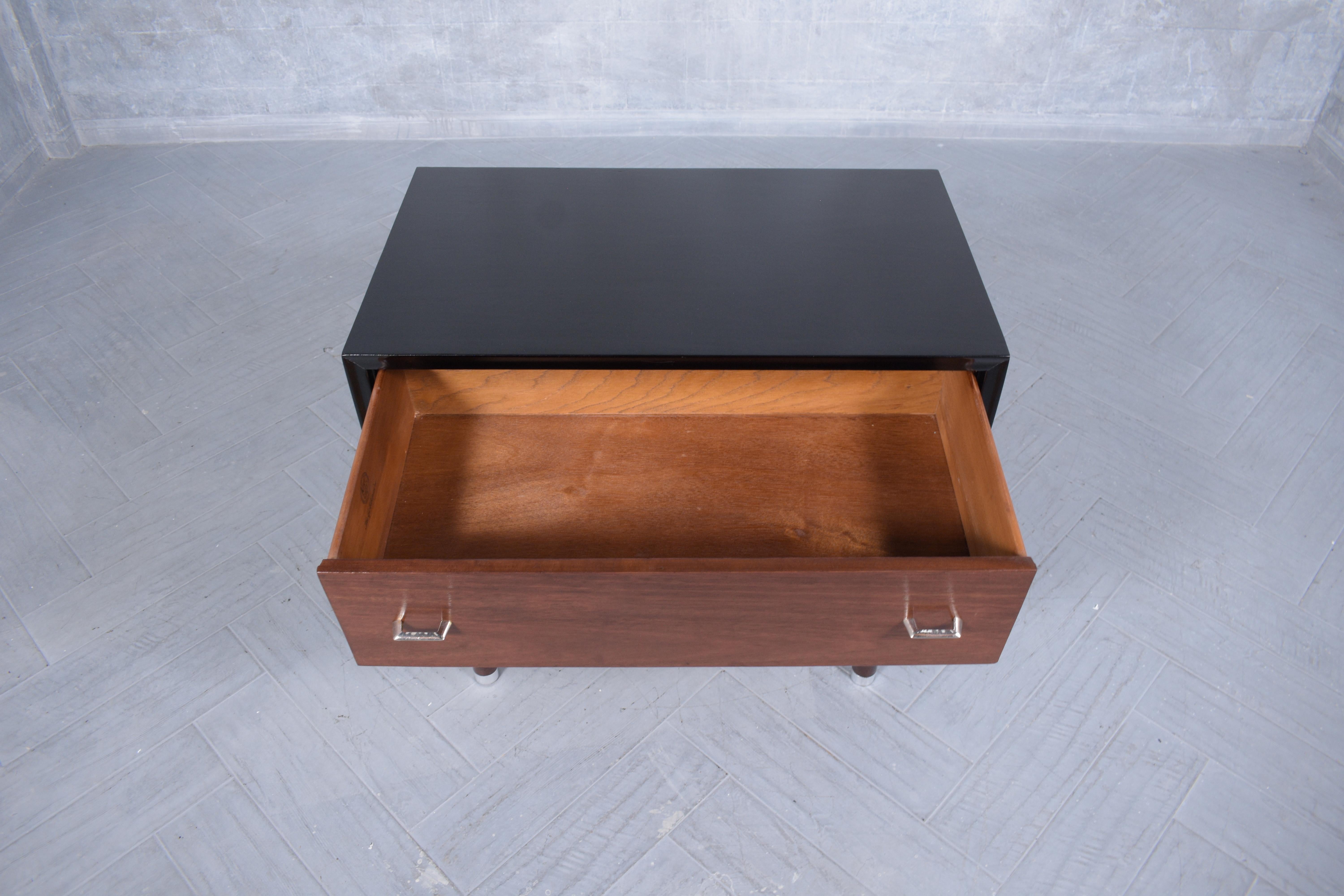 Mid-20th Century Restored Vintage 1960s Mid-Century Modern Mahogany Dresser