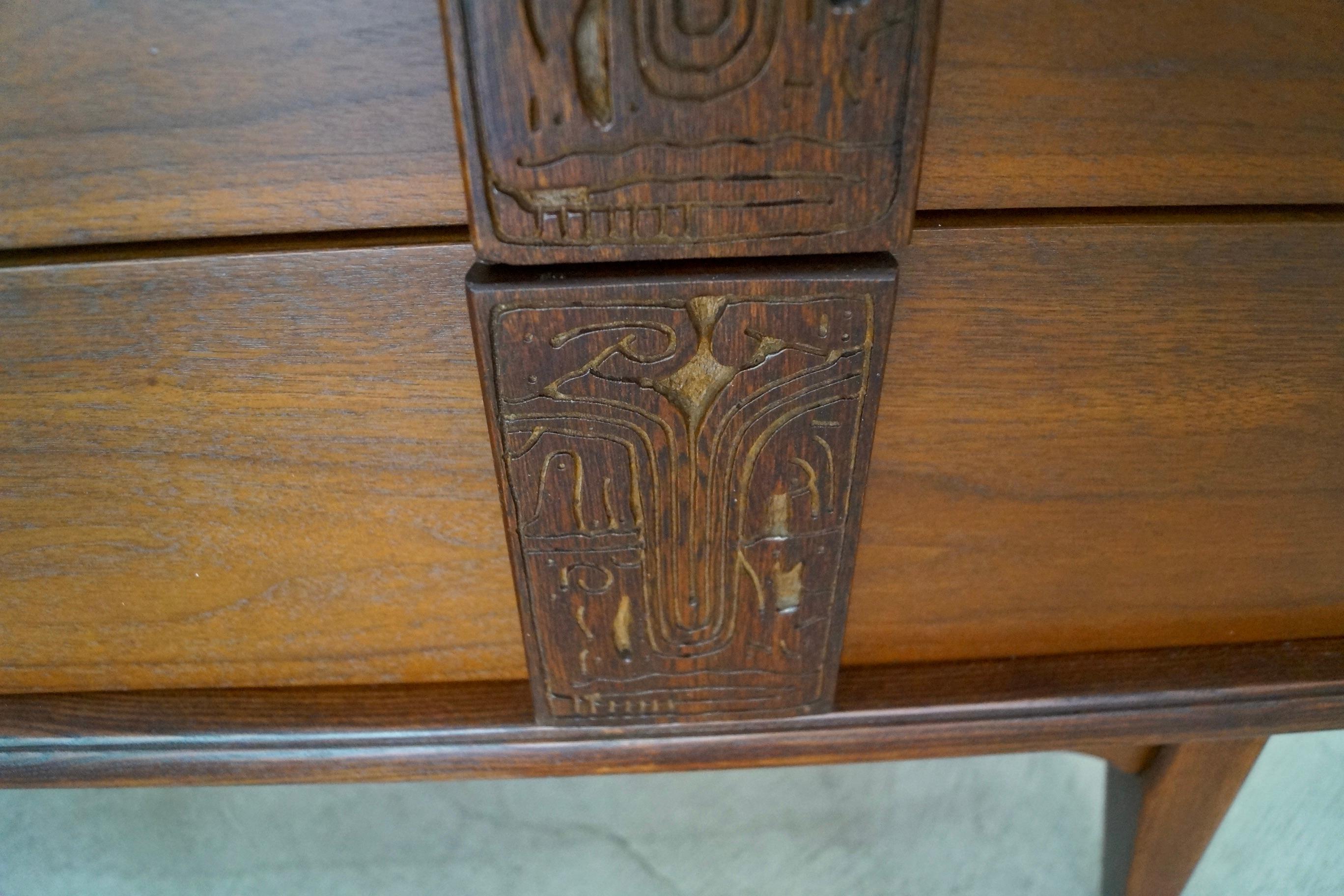 1960s Mid-Century Modern Mayan Revival Dresser 11