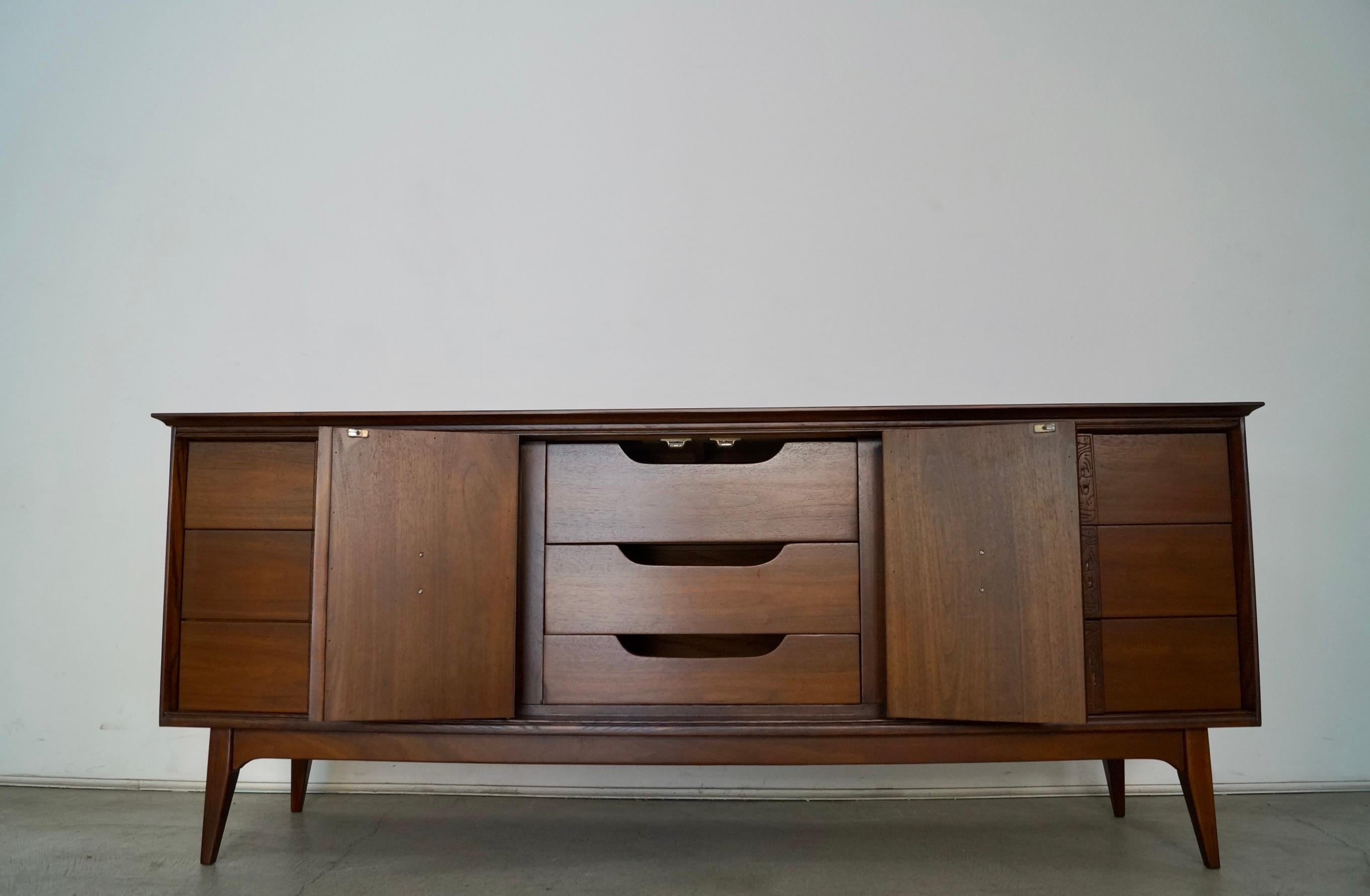 American 1960s Mid-Century Modern Mayan Revival Dresser For Sale