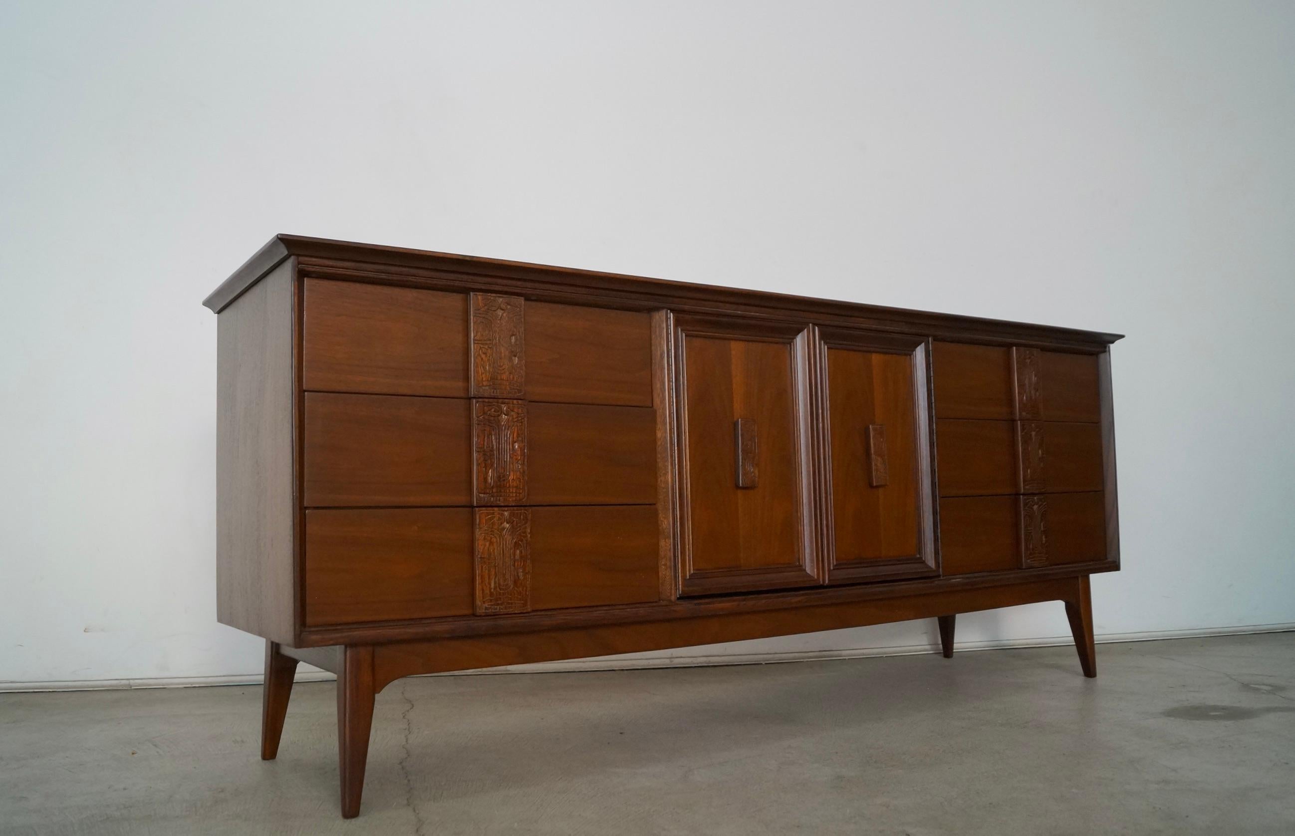 1960s Mid-Century Modern Mayan Revival Dresser 2