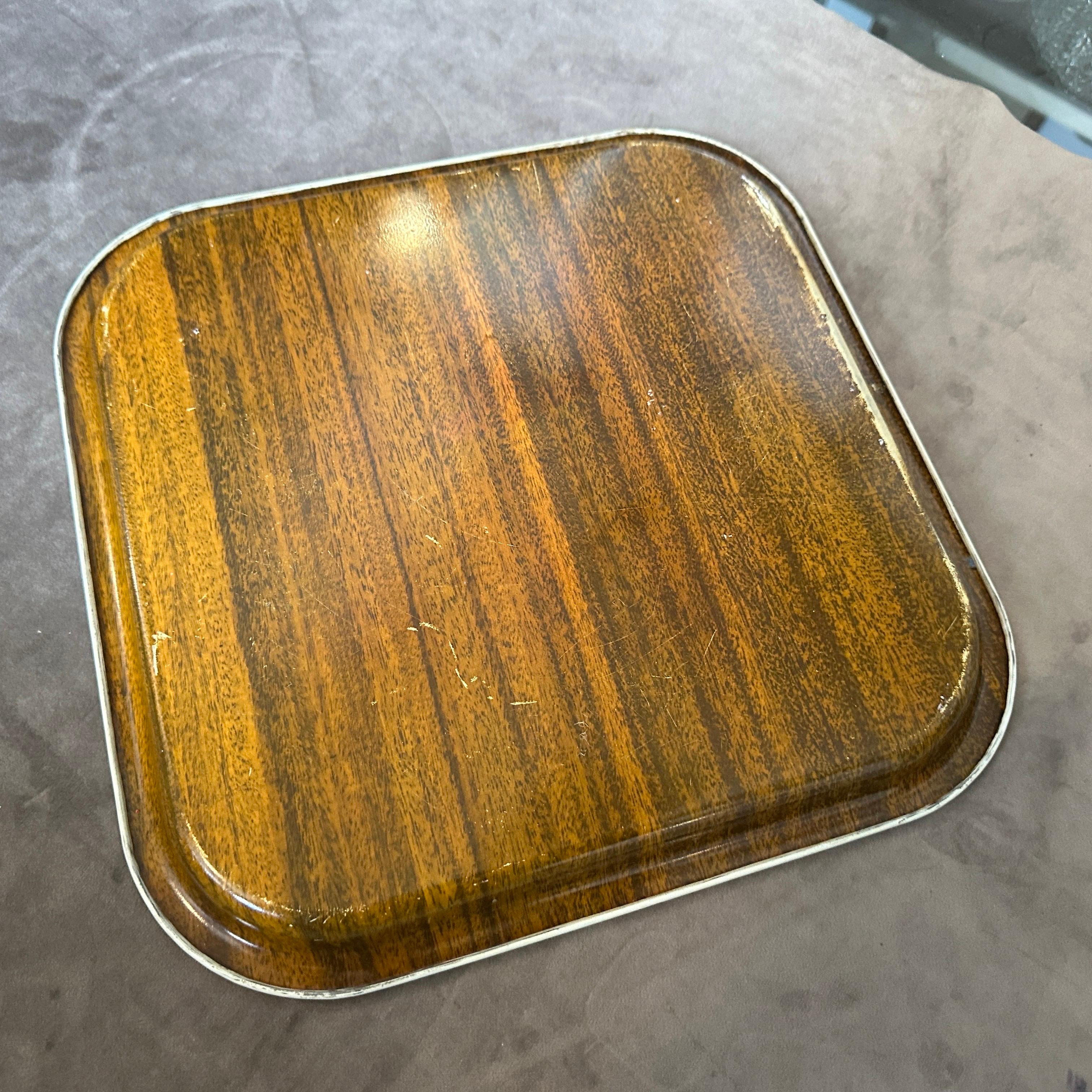 1960s Mid-Century Modern Metal Antique Fire Arms Square Tray by Piero Fornasetti 3