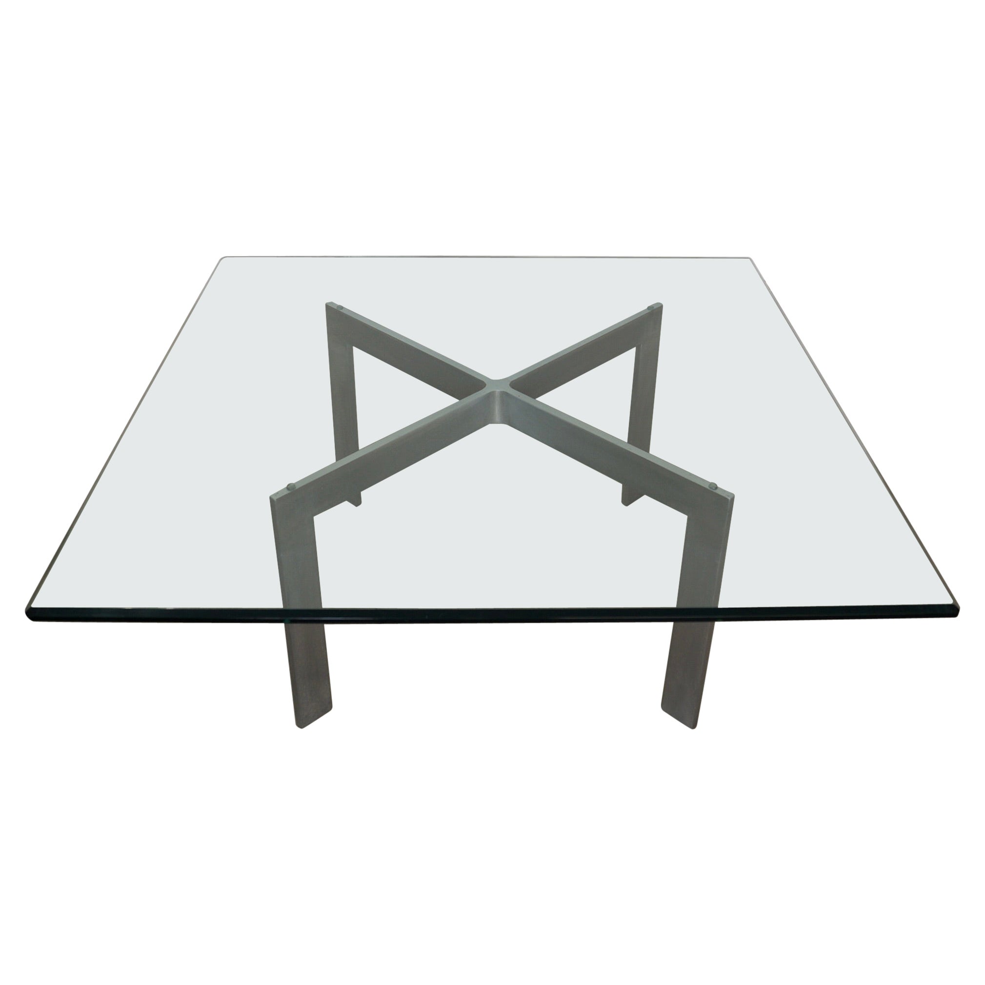 Mesa de centro estilo Mies Van Der Rohe de mediados de siglo de 1960 en venta