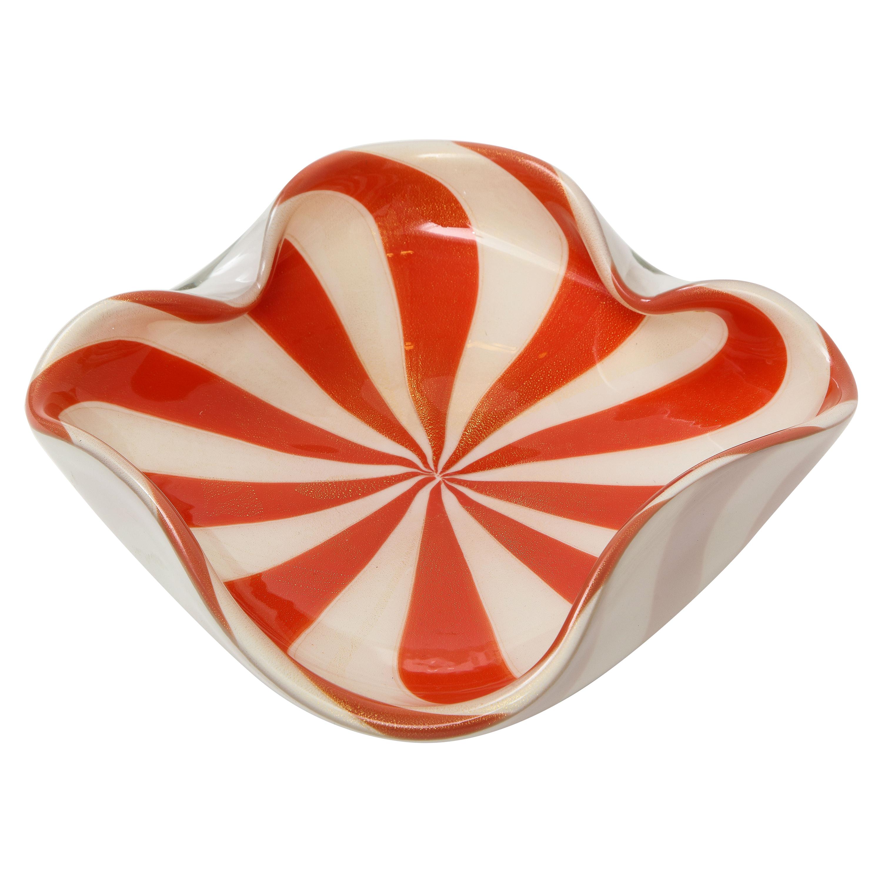 1960's Mid-Century Modern Murano Glass Decorative Bowl