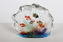 1960s Mid- Century Modern - Murano Italy - Glass Aquarium Glass Fish Sculpture