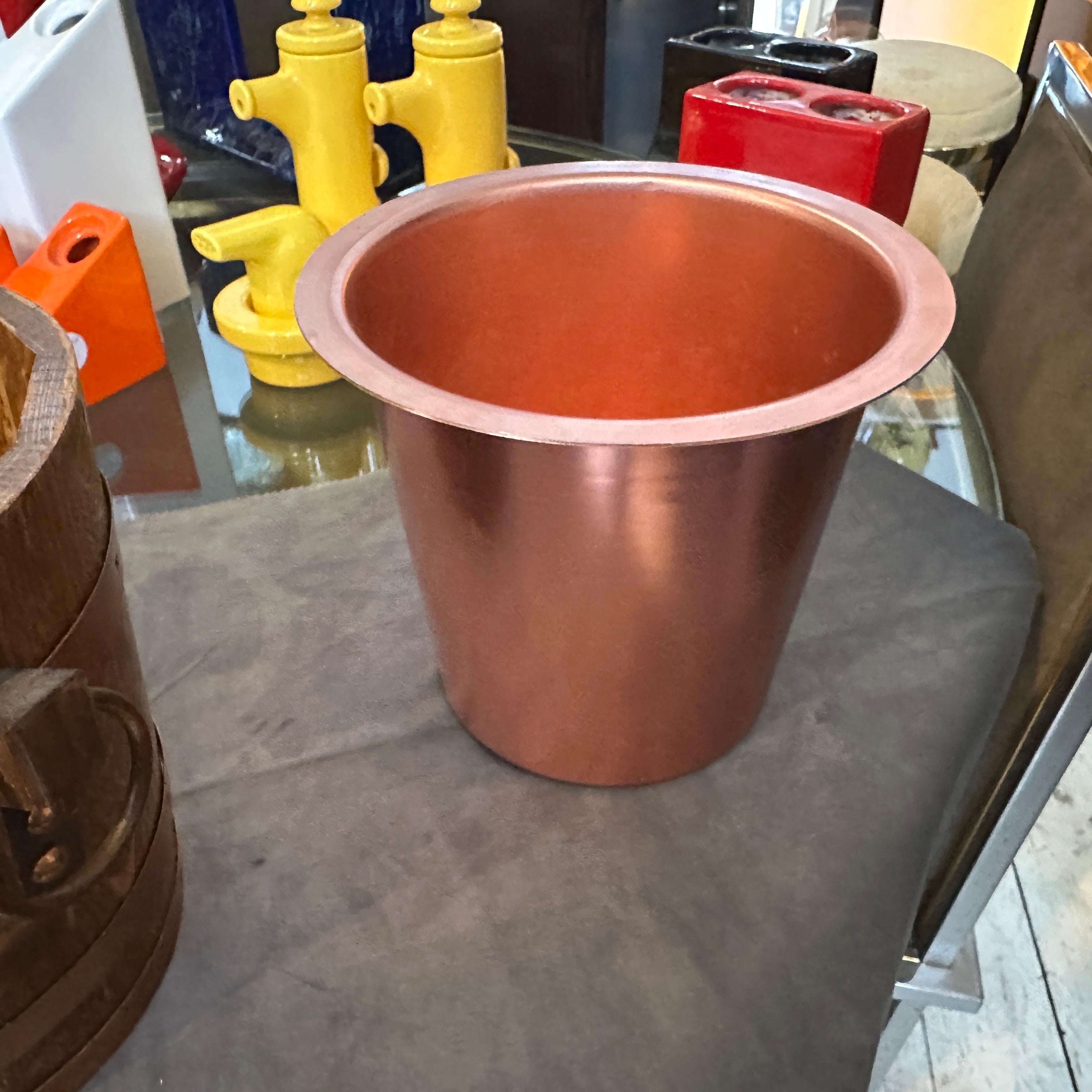 1960s Mid-Century Modern Oak and Copper French Wine Cooler by Champagne Rouyer For Sale 3