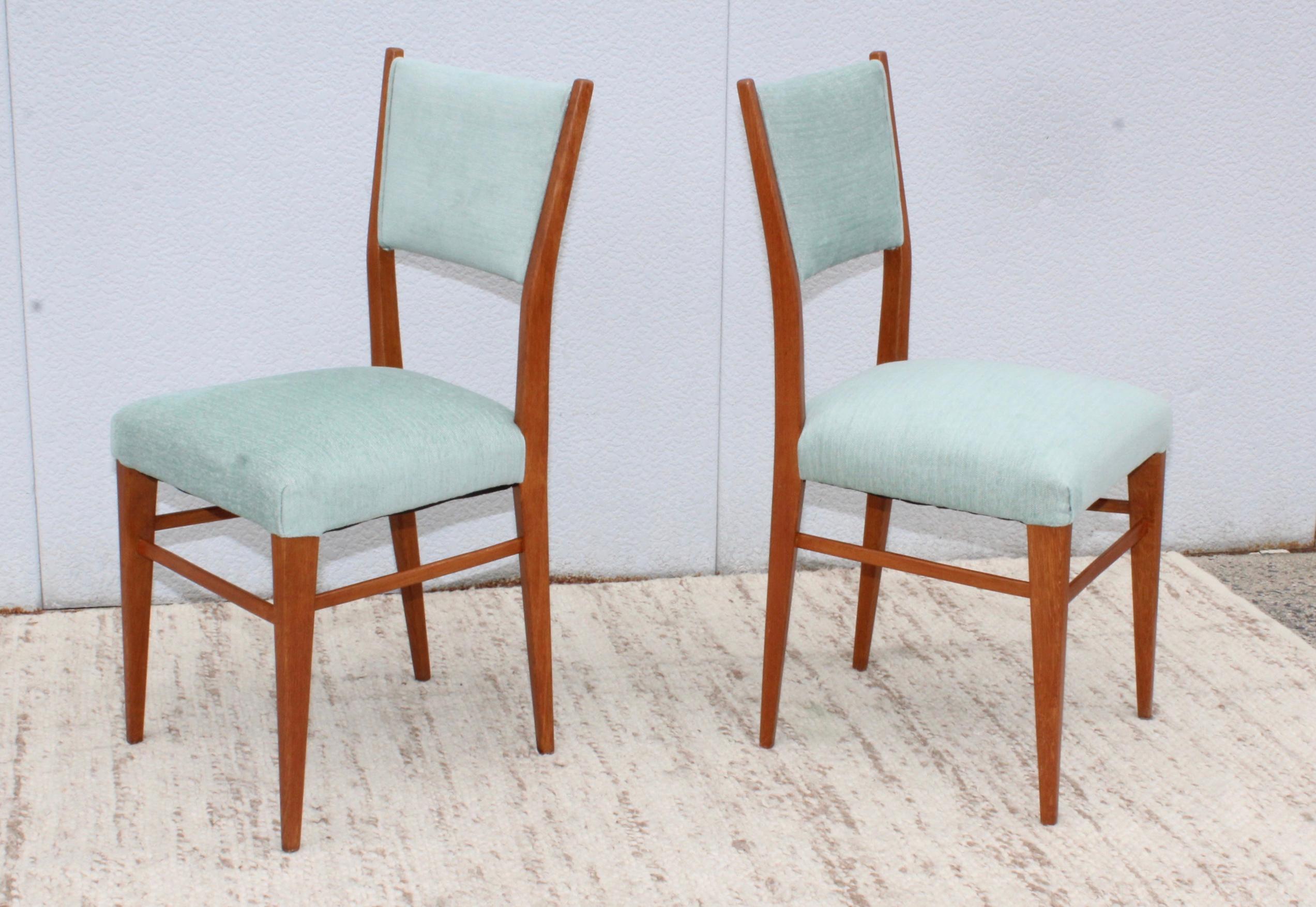 1960's Mid-Century Modern Oak Italian Dining Chairs 6