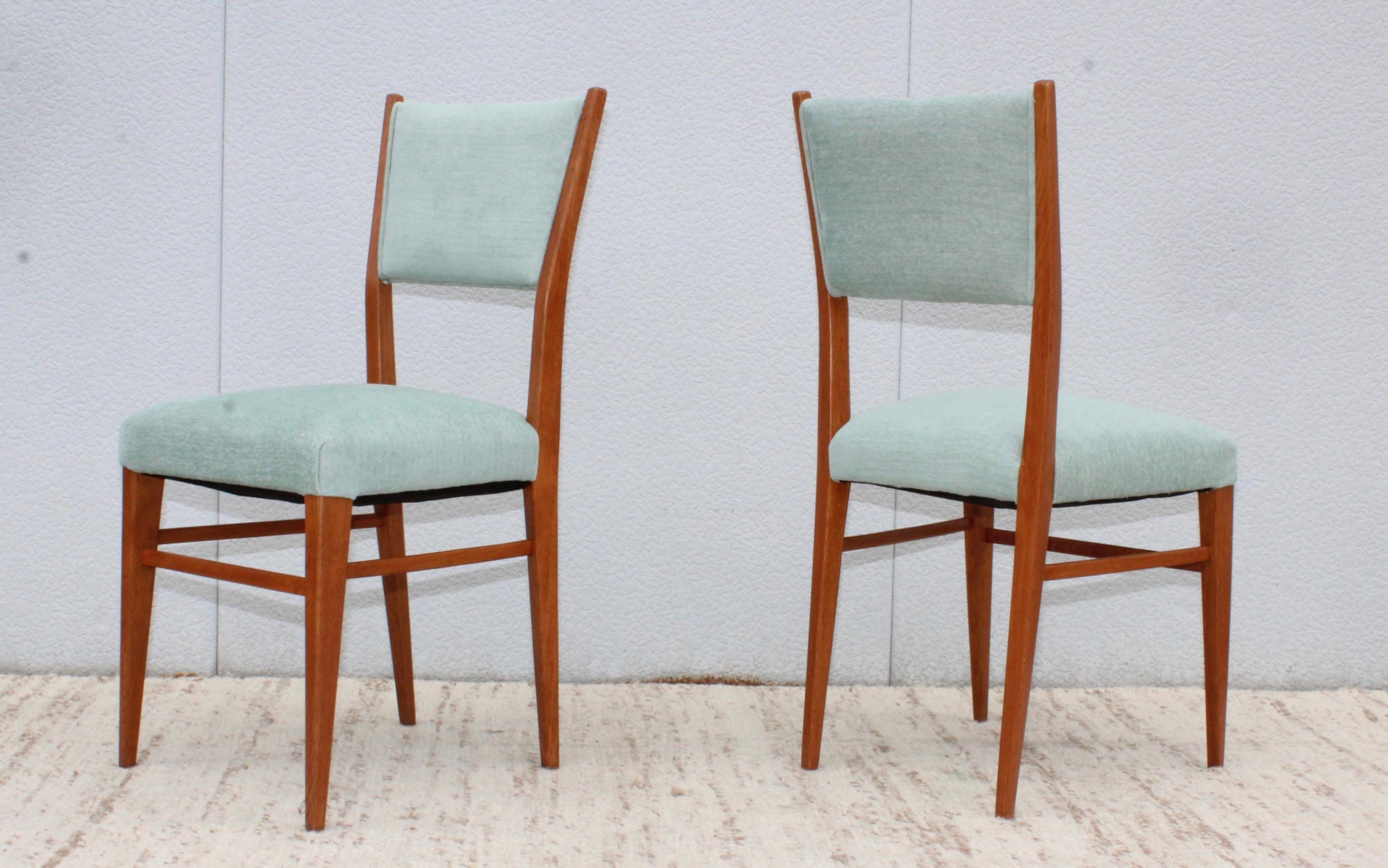 1960's Mid-Century Modern Oak Italian Dining Chairs 8