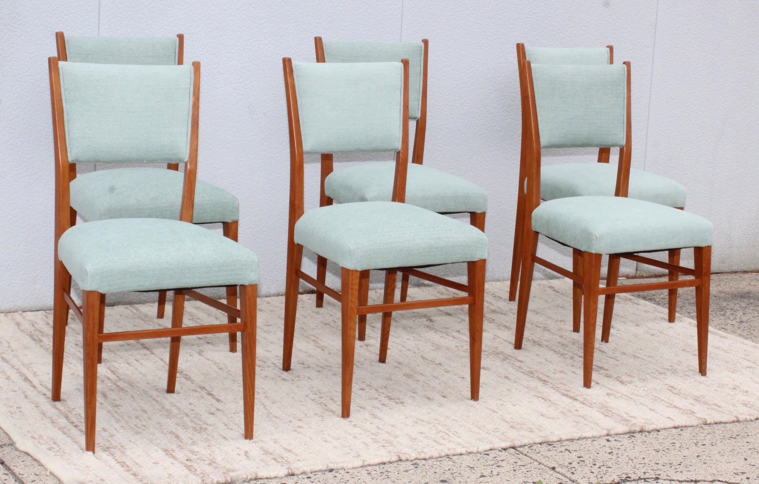 1960's Mid-Century Modern Oak Italian Dining Chairs 2
