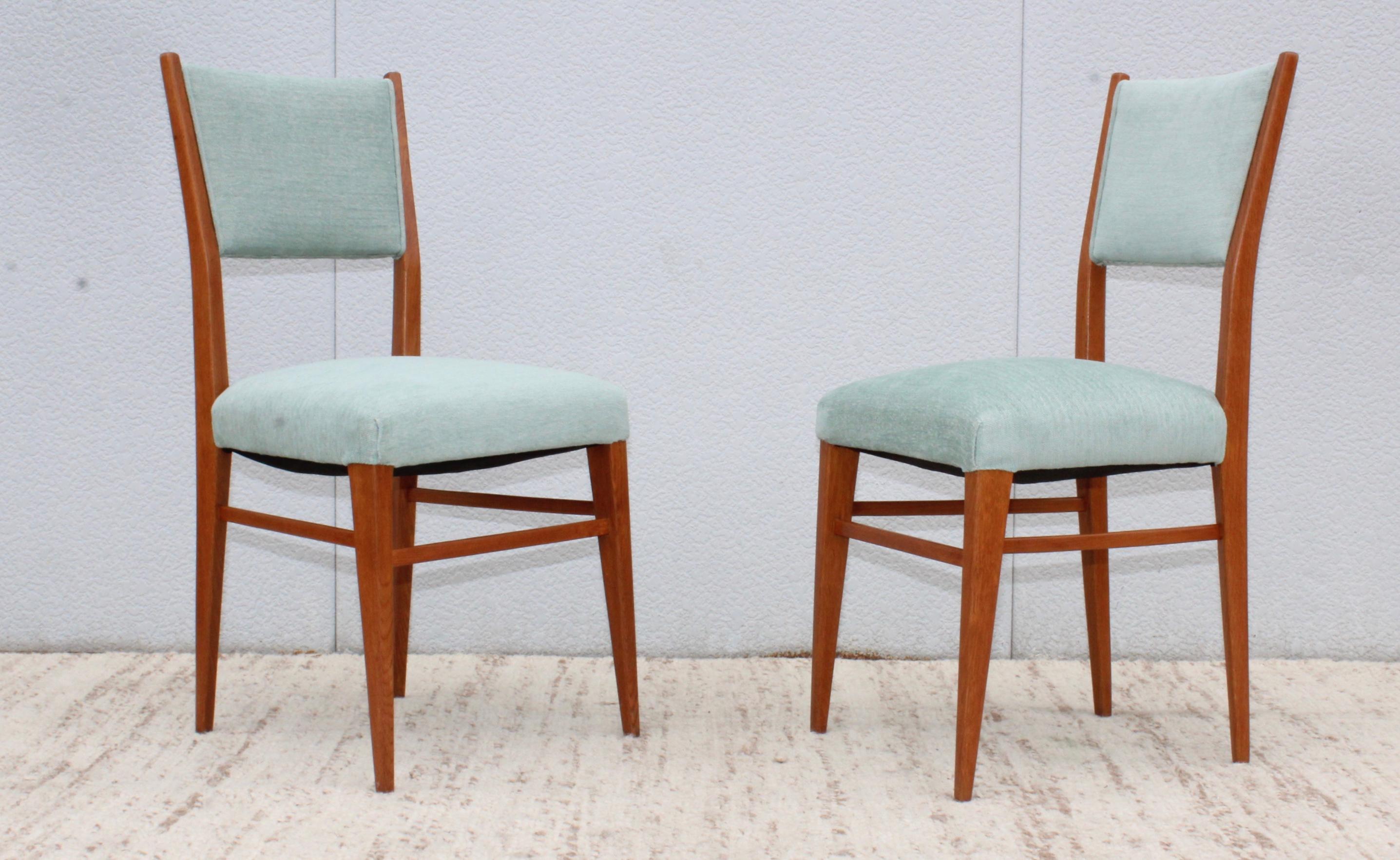 1960's Mid-Century Modern Oak Italian Dining Chairs 4