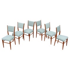 1960's Mid-Century Modern Oak Italian Dining Chairs