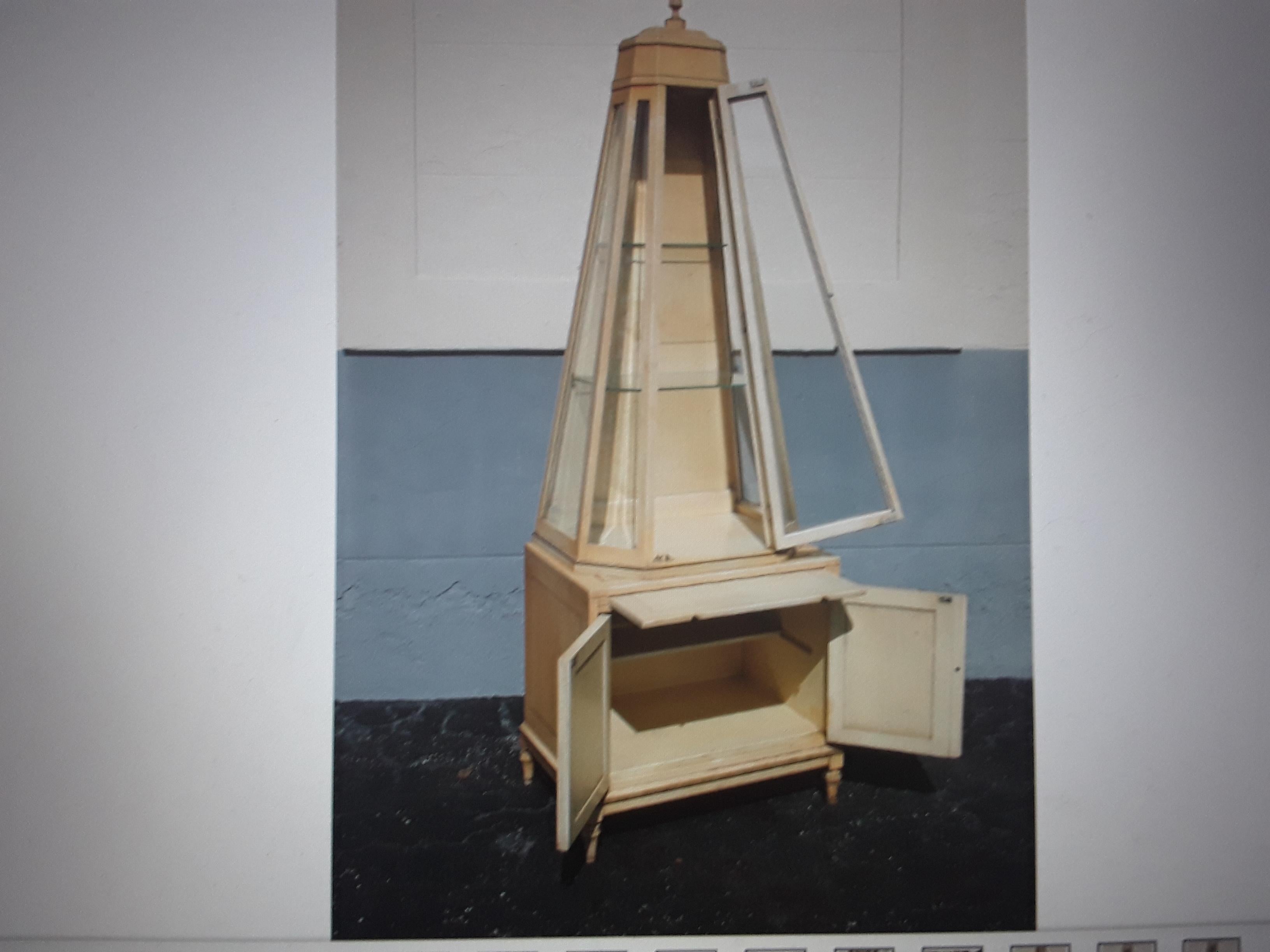 1960's Mid Century Modern Obelisk Form Secretary/ Display Case/ Cabinet For Sale 4