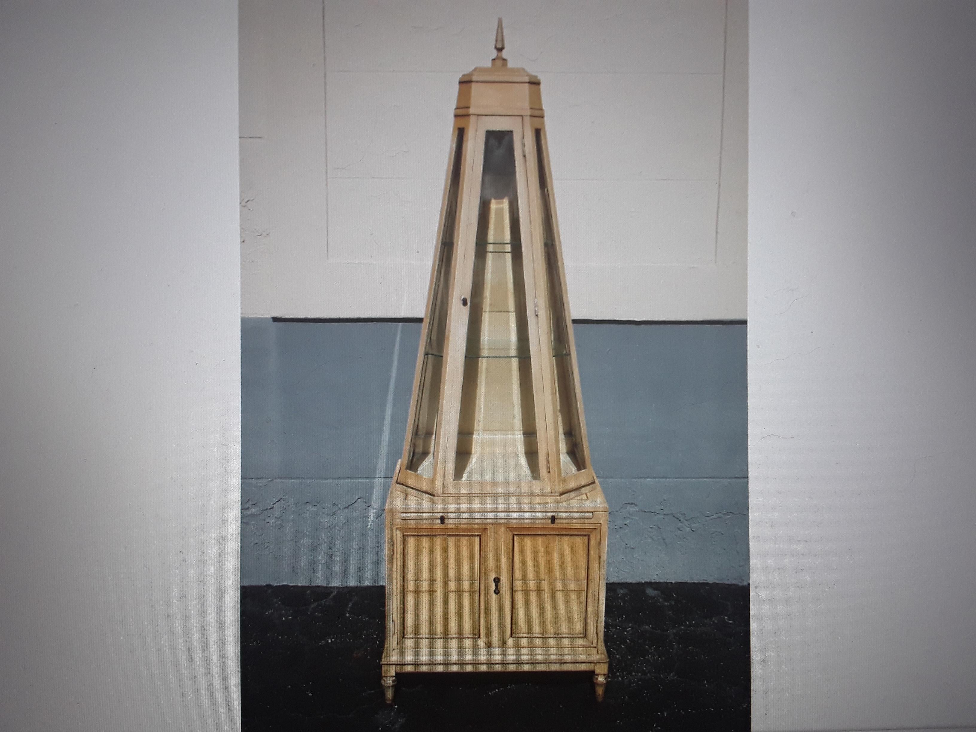 1960's Mid Century Modern Obelisk Form Secretary/ Display Case/ Cabinet For Sale 6