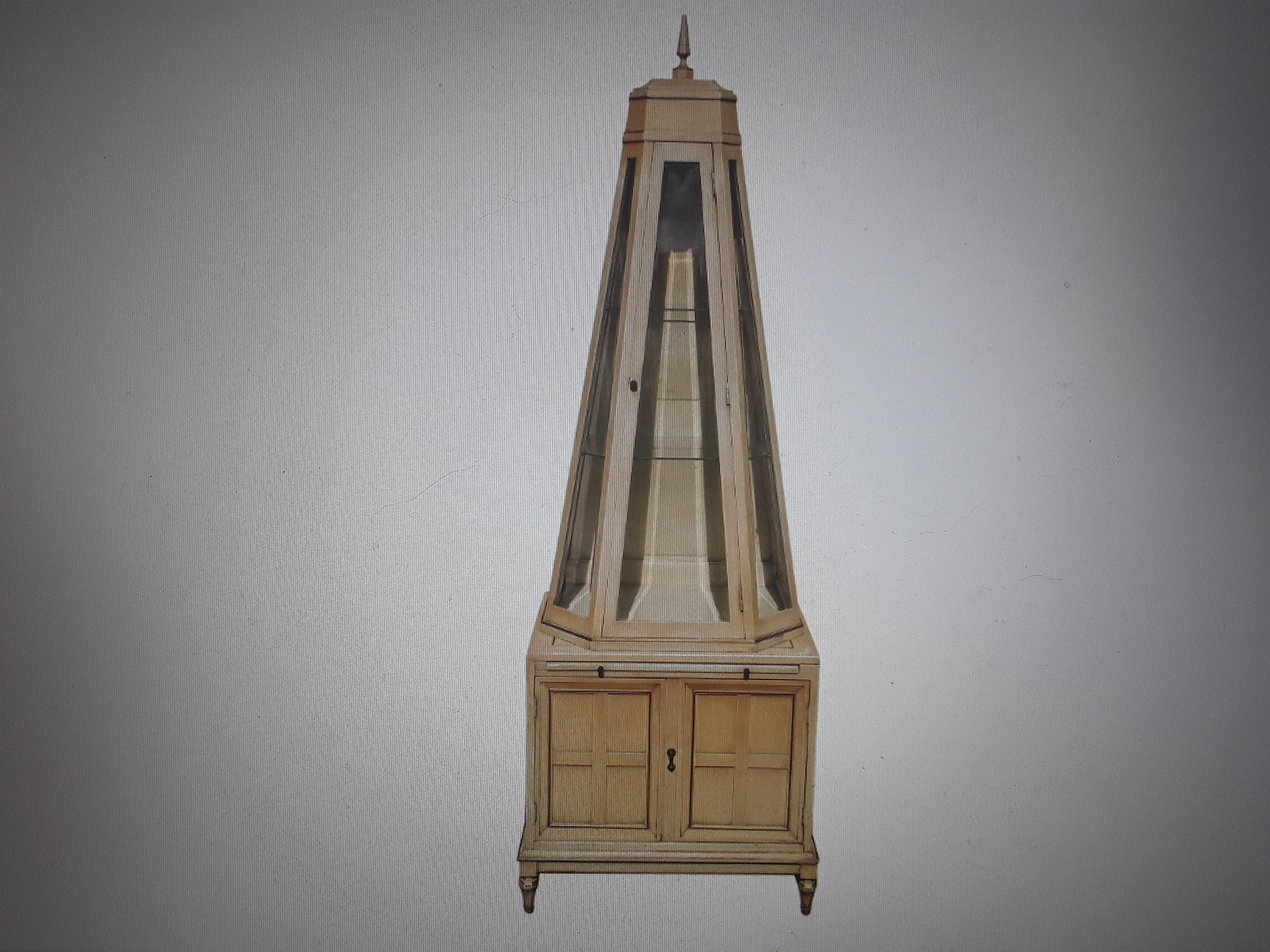 1960's Mid Century Modern Obelisk Form Secretary/ Display Case/ Cabinet For Sale 8