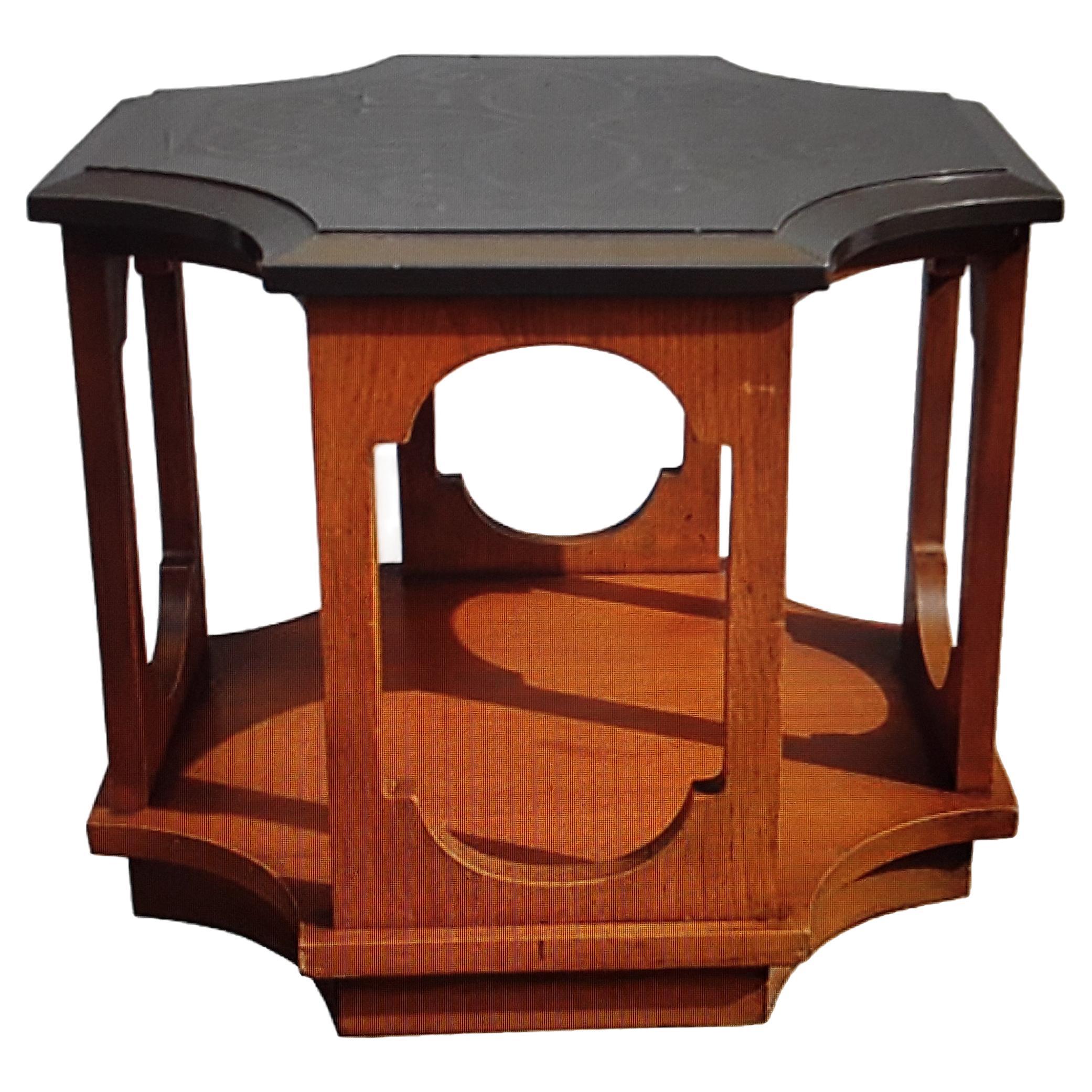 1960's Mid Century Modern Occasional/ Accent/ Side Table mit Steinplatte