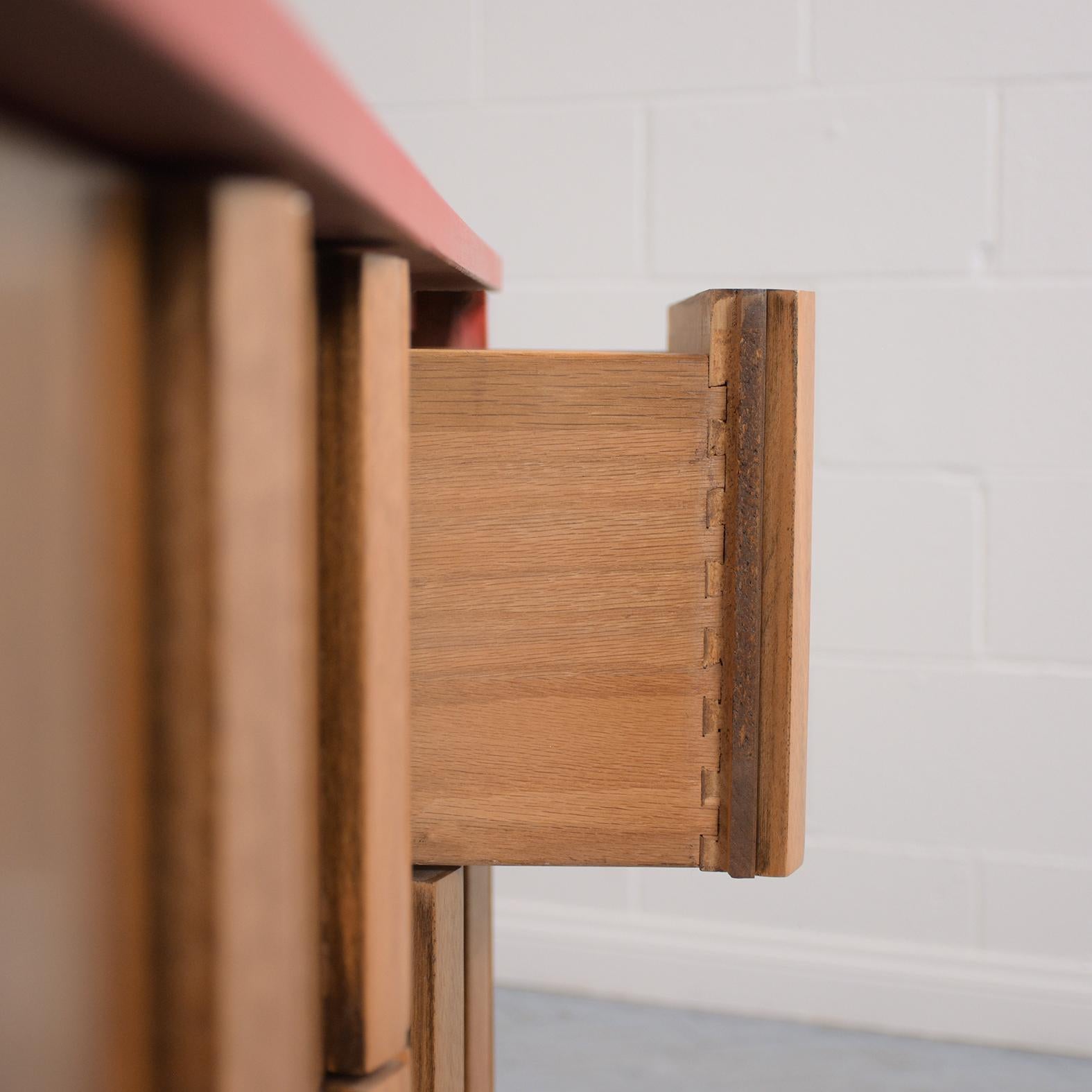 Mid-20th Century Vintage 1960s Mid-Century Modern Painted Walnut Chest of Drawers For Sale